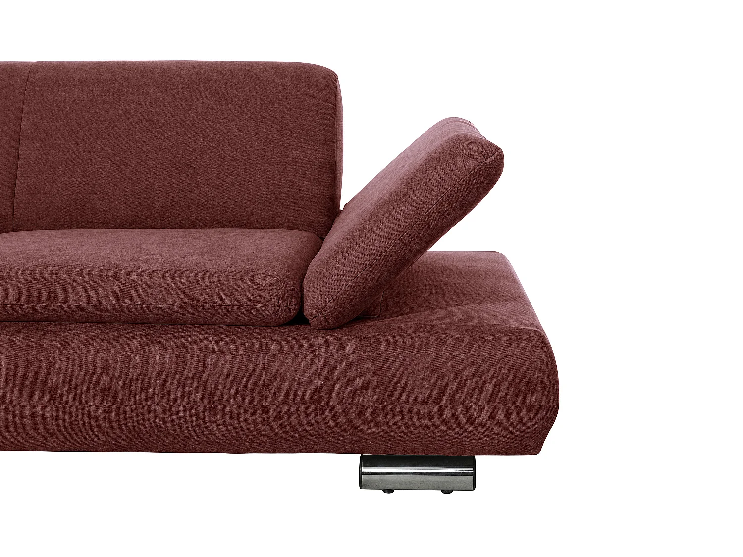 Ecksofa links mit Sofa 2,5-Sitzer rechts - Flachgewebe - rot - Terrence