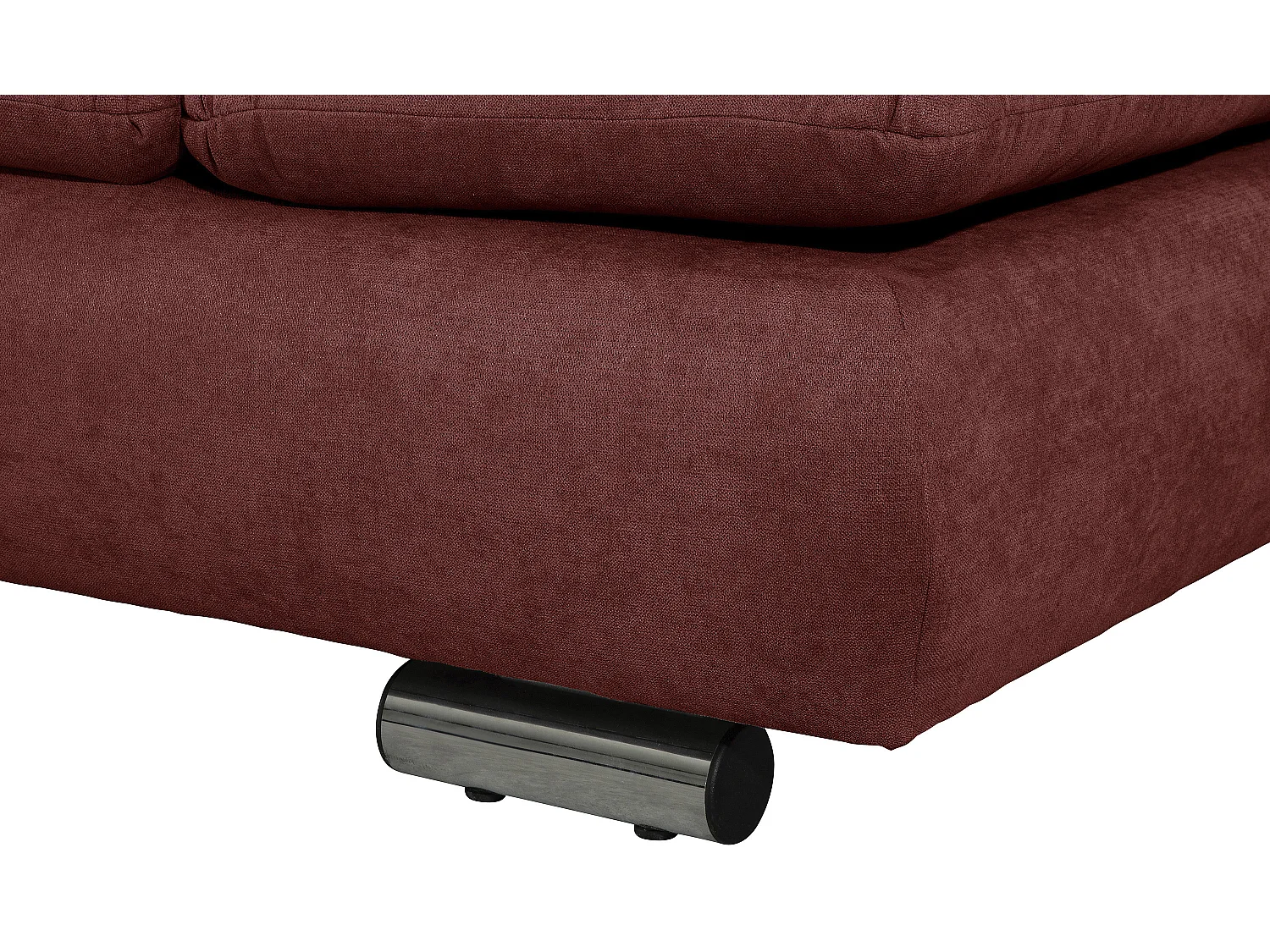 Ecksofa links mit Sofa 2,5-Sitzer rechts - Flachgewebe - rot - Terrence