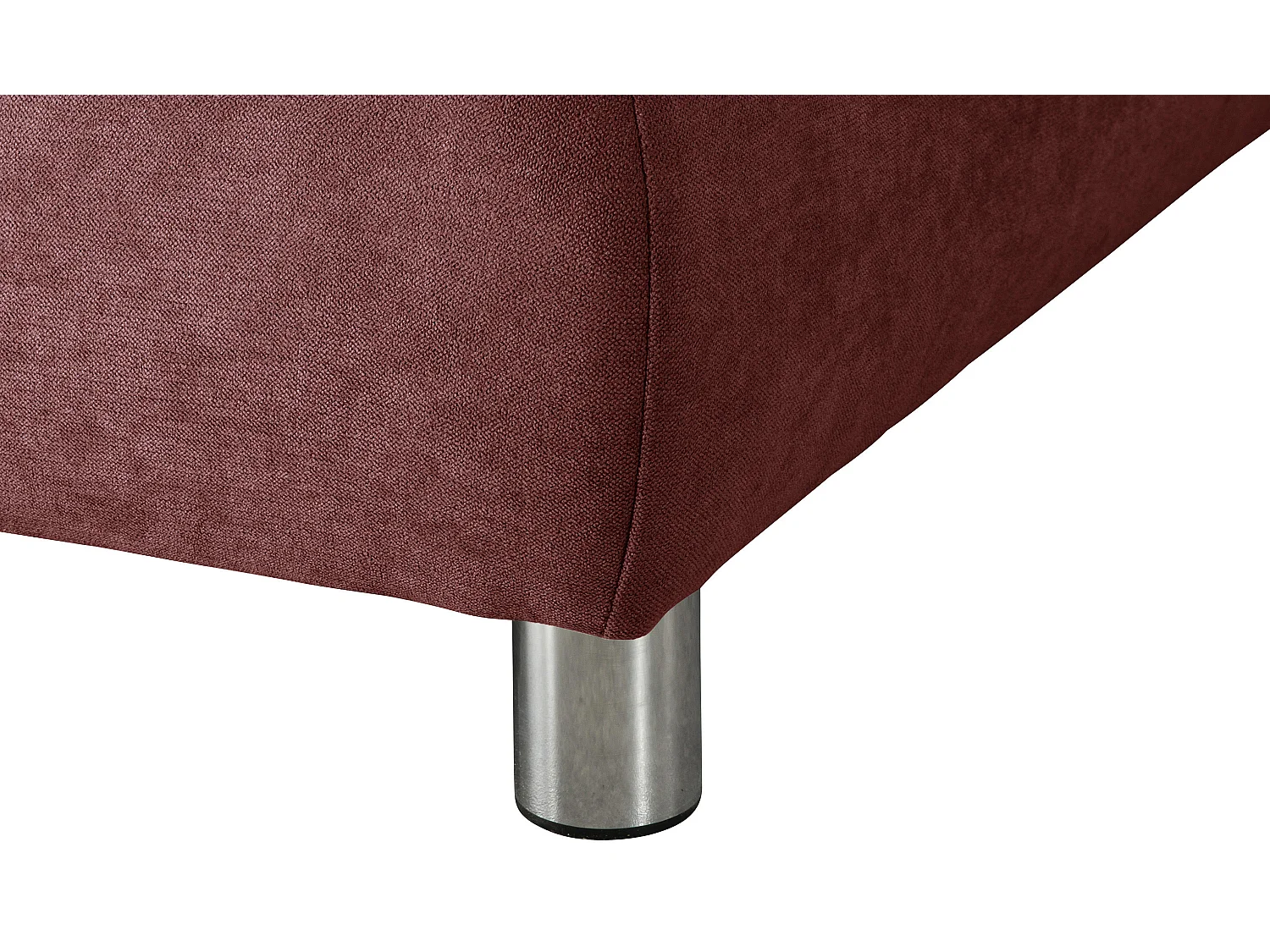 Ecksofa links mit Sofa 2,5-Sitzer rechts - Flachgewebe - rot - Terrence