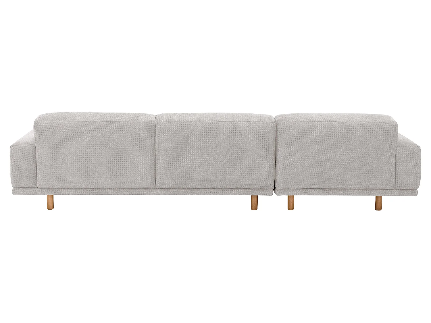 Longchair links / Sofa 2,5-Sitzer rechts - Flachgewebe - silber - Penelope