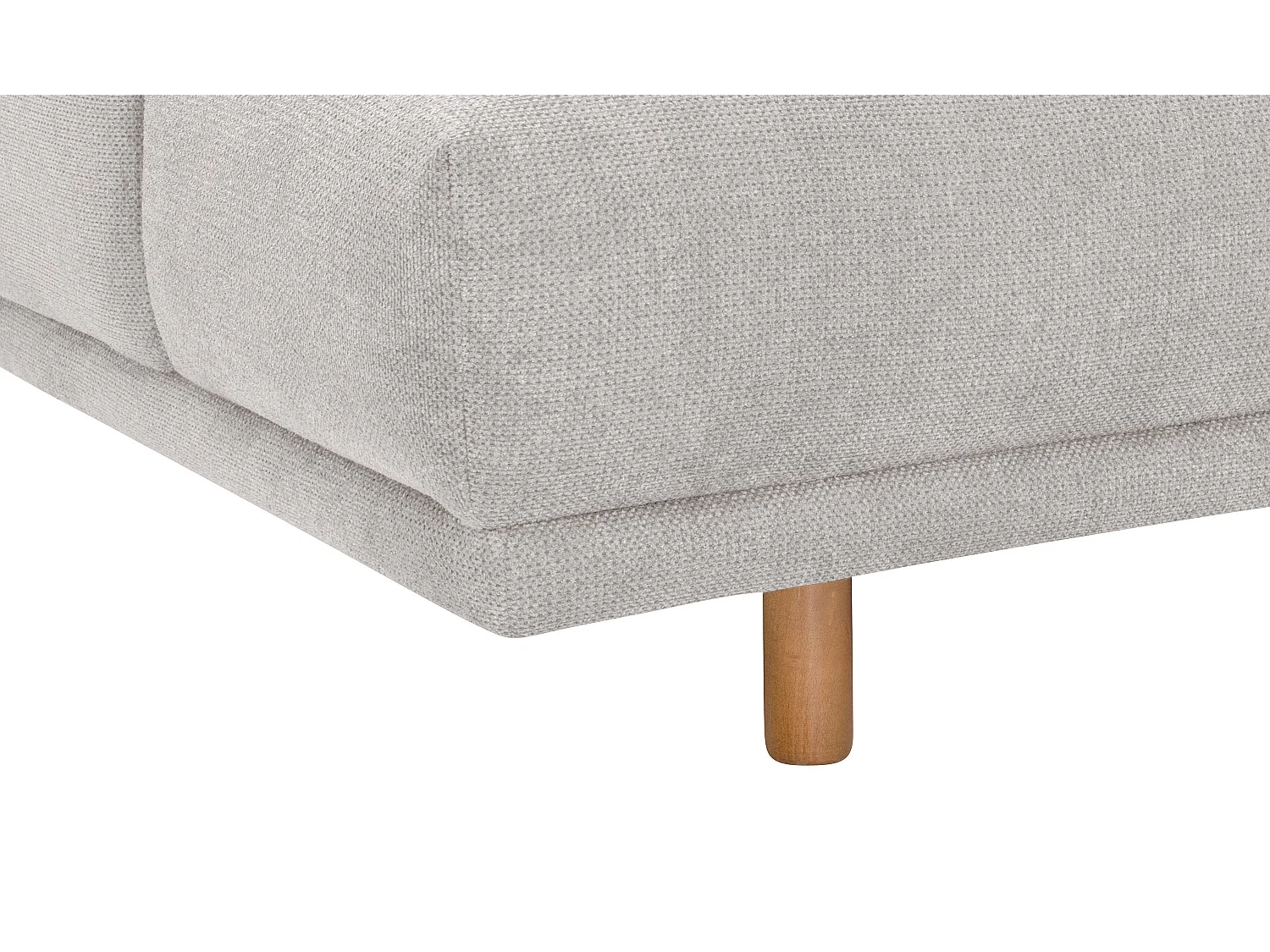 Longchair links / Sofa 2,5-Sitzer rechts - Flachgewebe - silber - Penelope