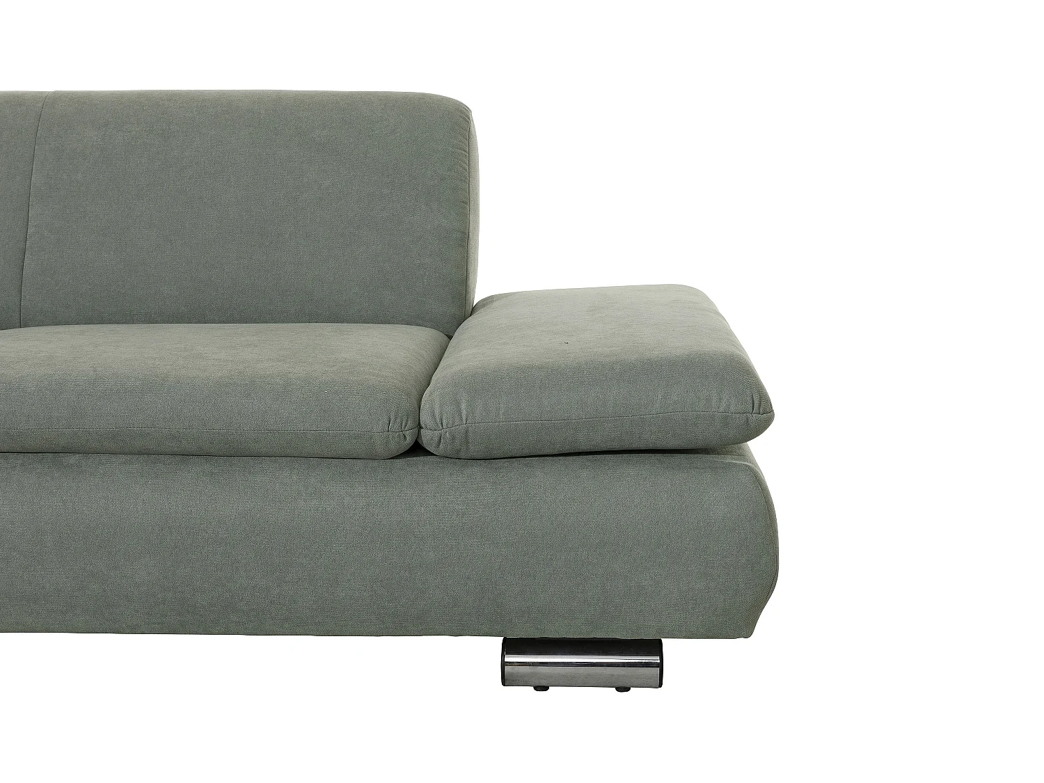 Ecksofa links mit Sofa 2,5-Sitzer rechts - Flachgewebe - hellgrün - Terrence