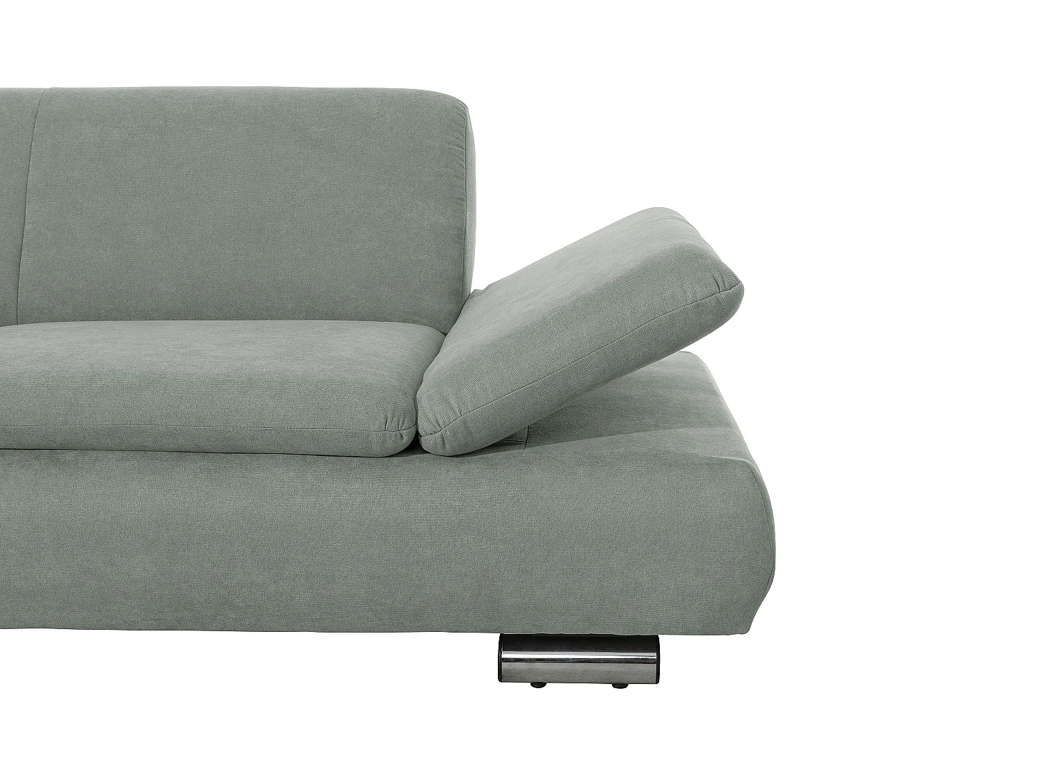 Ecksofa links mit Sofa 2,5-Sitzer rechts - Flachgewebe - hellgrün - Terrence