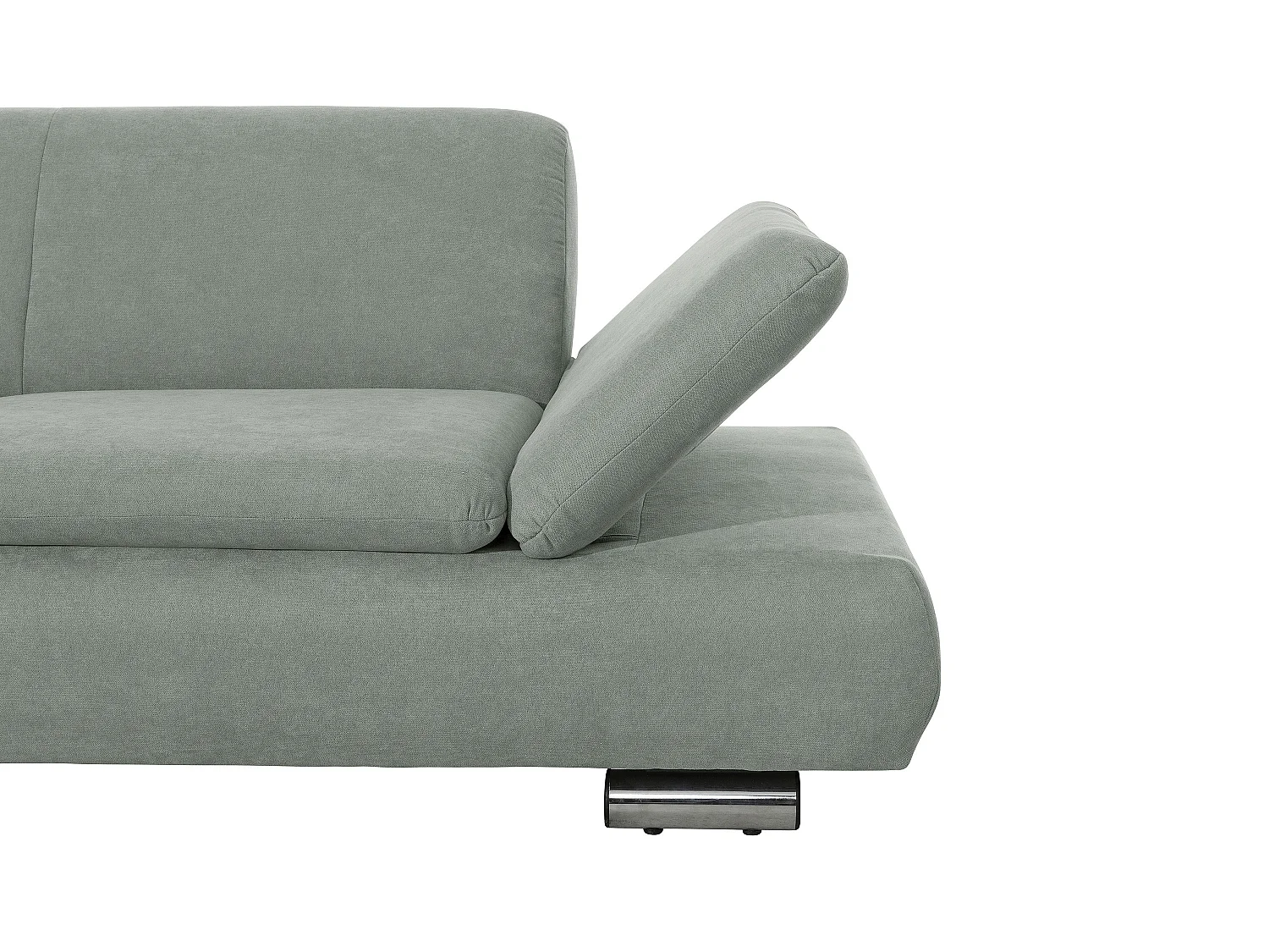 Ecksofa links mit Sofa 2,5-Sitzer rechts - Flachgewebe - hellgrün - Terrence