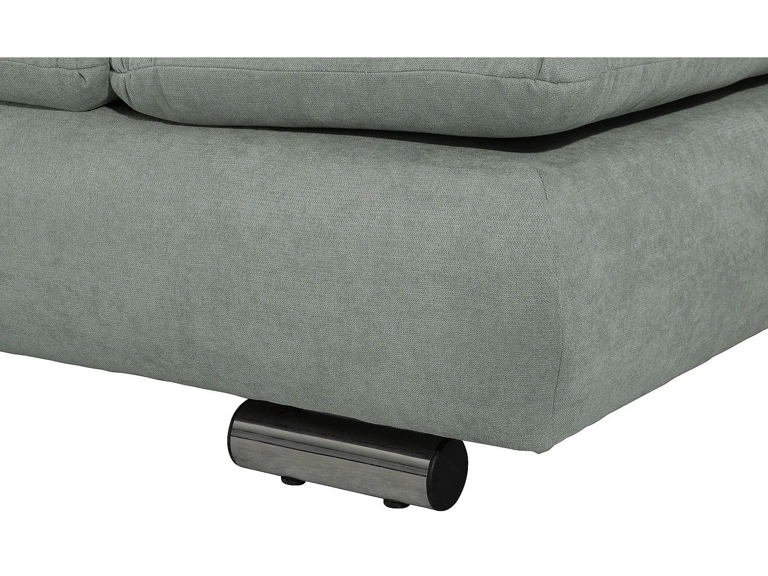 Ecksofa links mit Sofa 2,5-Sitzer rechts - Flachgewebe - hellgrün - Terrence