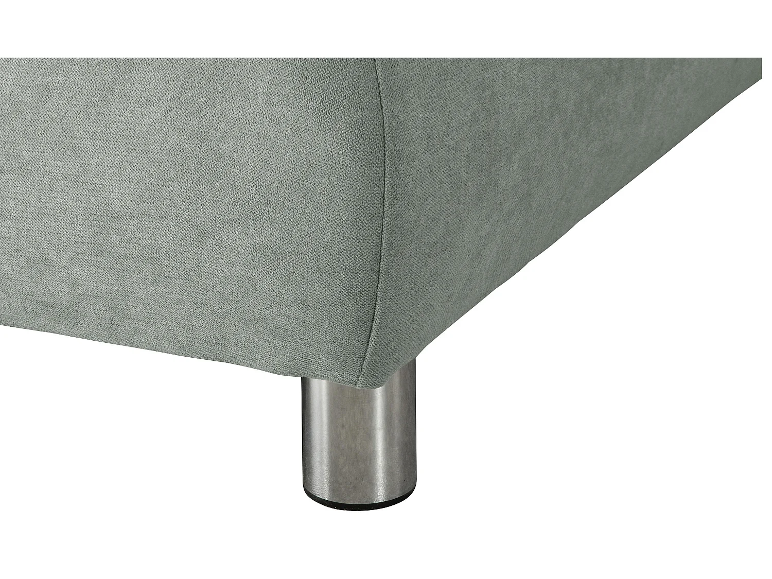 Ecksofa links mit Sofa 2,5-Sitzer rechts - Flachgewebe - hellgrün - Terrence