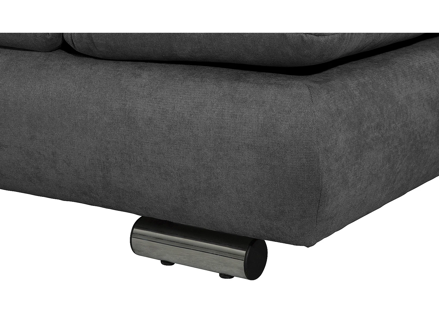 Ecksofa links mit Sofa 2,5-Sitzer rechts - Flachgewebe - anthrazit - Terrence