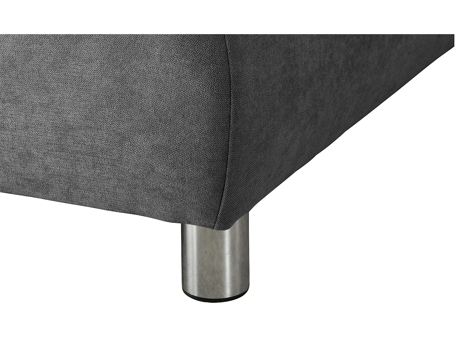 Ecksofa links mit Sofa 2,5-Sitzer rechts - Flachgewebe - anthrazit - Terrence