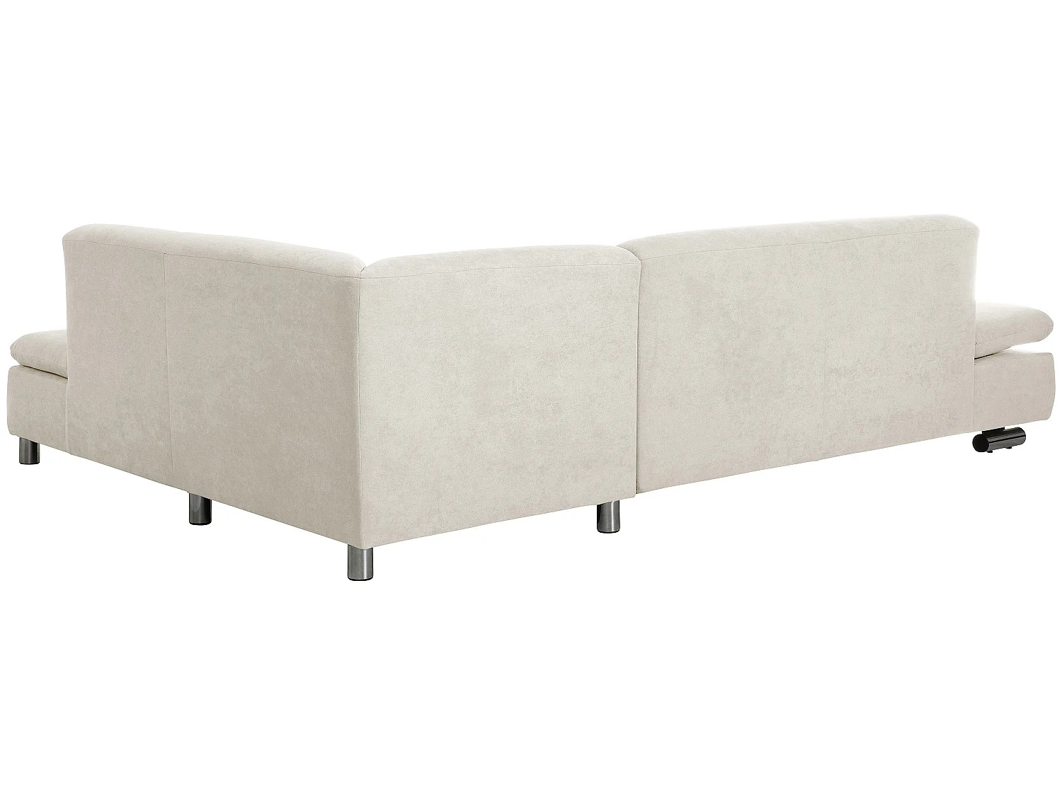 Sofa 2,5-Sitzer links mit Ecksofa rechts - Flachgewebe - beige - Terrence