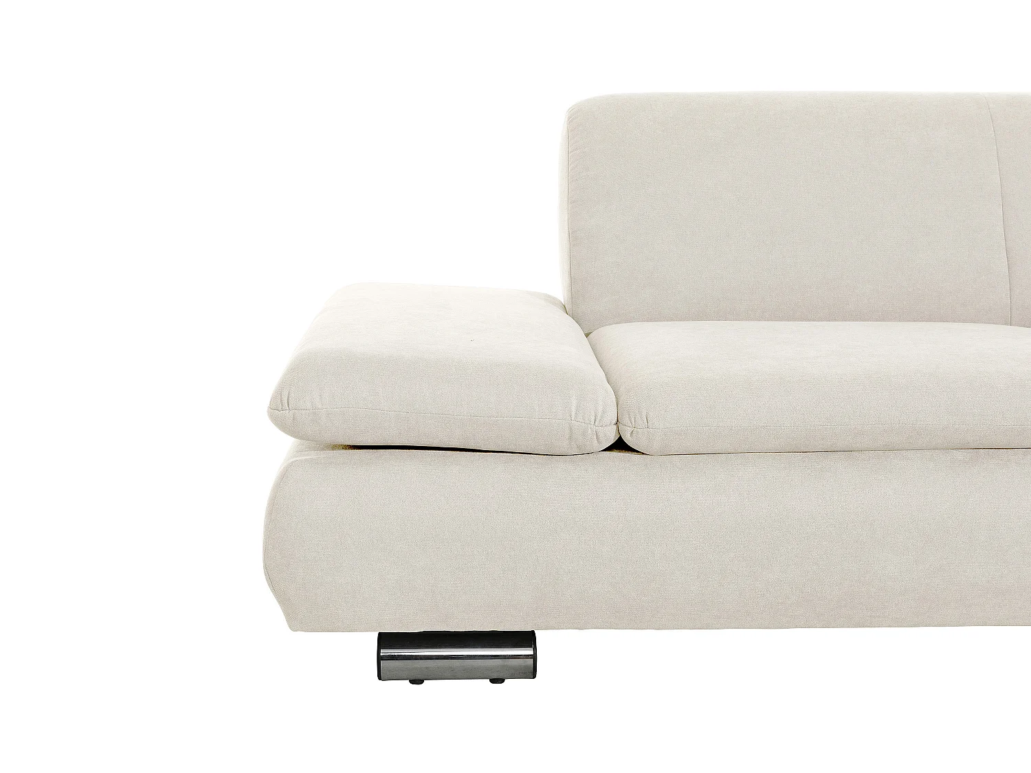 Sofa 2,5-Sitzer links mit Ecksofa rechts - Flachgewebe - beige - Terrence