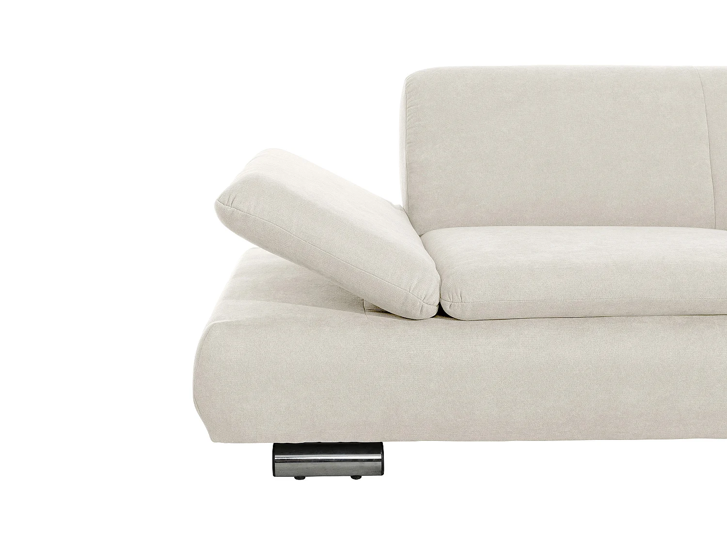Sofa 2,5-Sitzer links mit Ecksofa rechts - Flachgewebe - beige - Terrence
