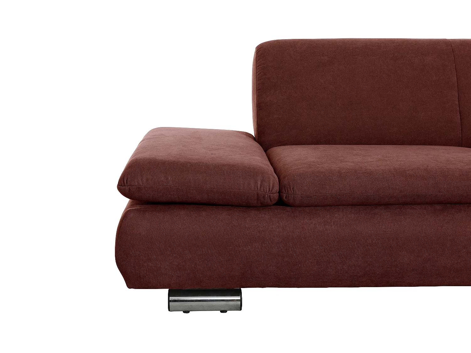 Sofa 2,5-Sitzer links mit Ecksofa rechts - Flachgewebe - rot - Terrence