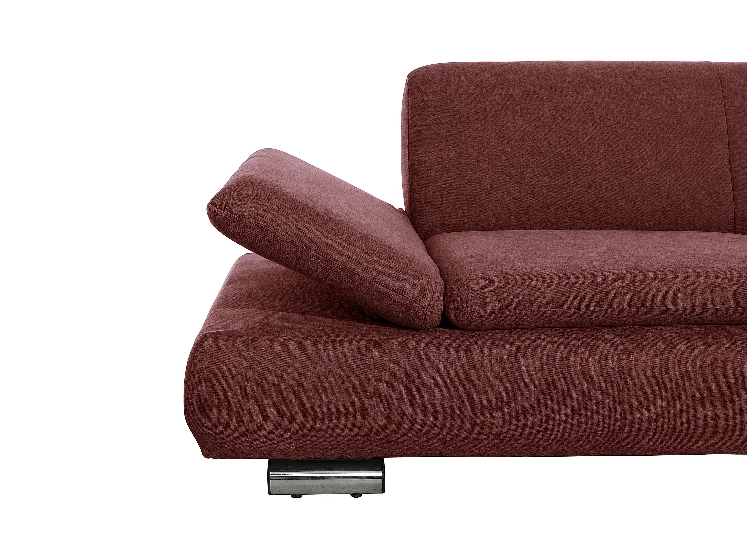 Sofa 2,5-Sitzer links mit Ecksofa rechts - Flachgewebe - rot - Terrence