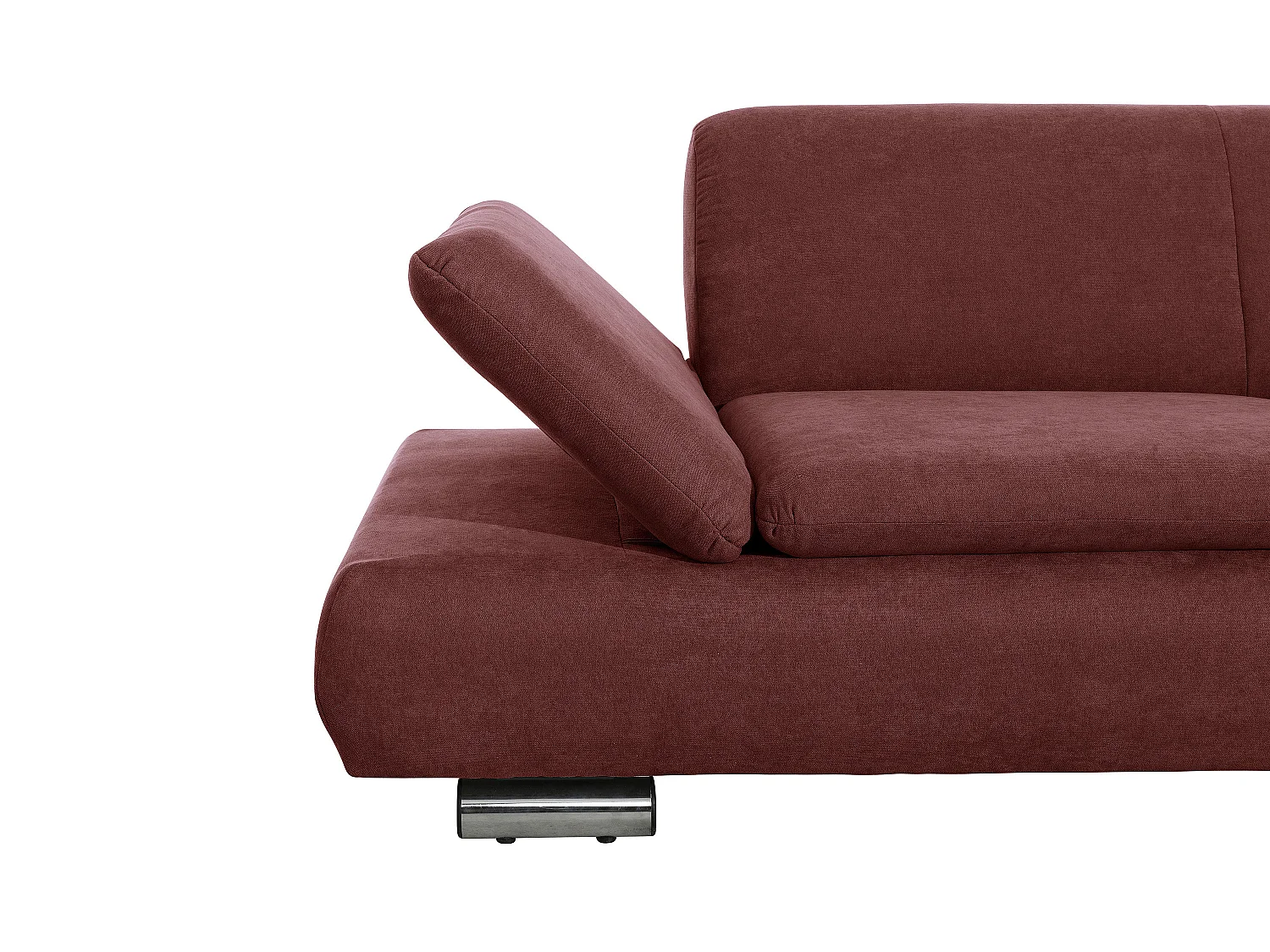 Sofa 2,5-Sitzer links mit Ecksofa rechts - Flachgewebe - rot - Terrence
