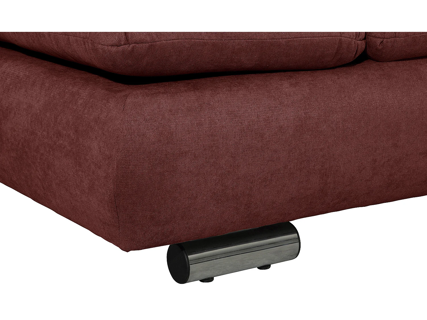 Sofa 2,5-Sitzer links mit Ecksofa rechts - Flachgewebe - rot - Terrence