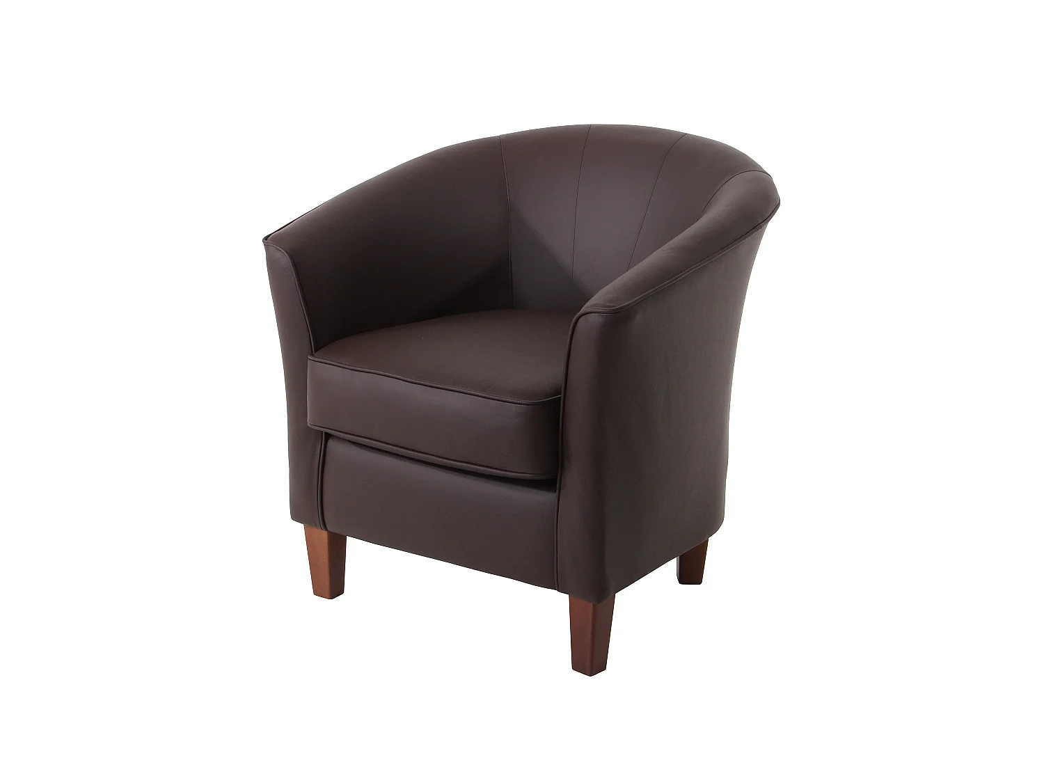 Sessel - pigmentiertes Nappaleder - braun - Livia