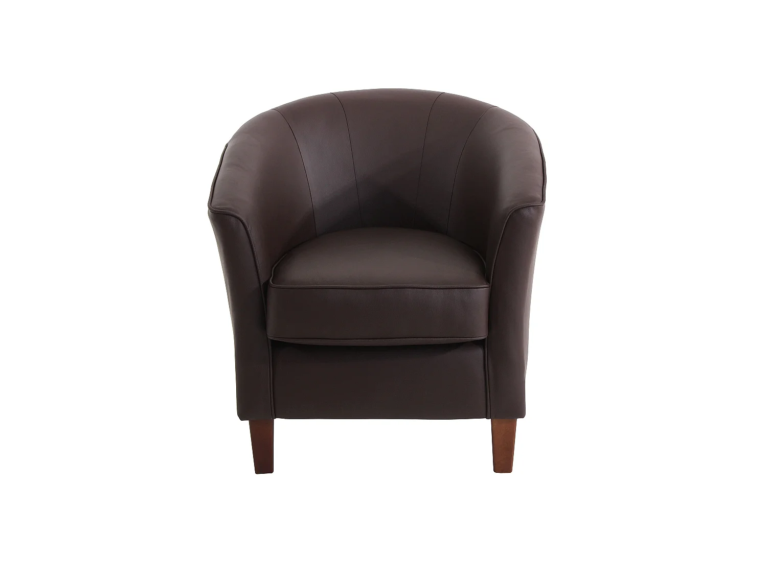 Sessel - pigmentiertes Nappaleder - braun - Livia