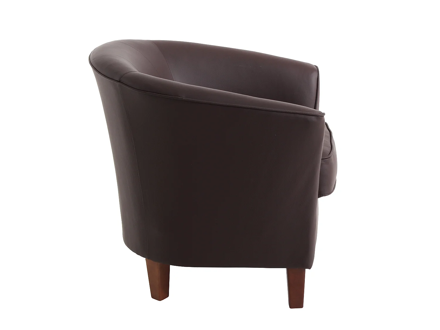 Sessel - pigmentiertes Nappaleder - braun - Livia
