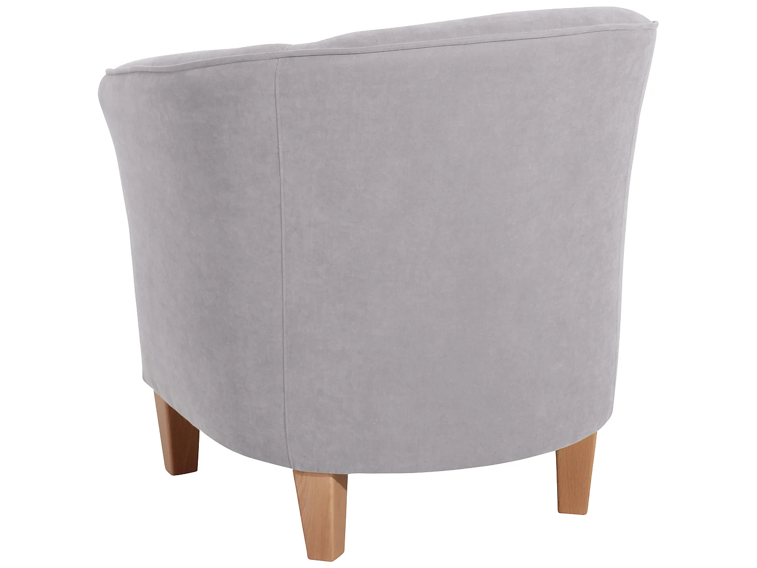 Sessel - Velourstoff - silber - Livia