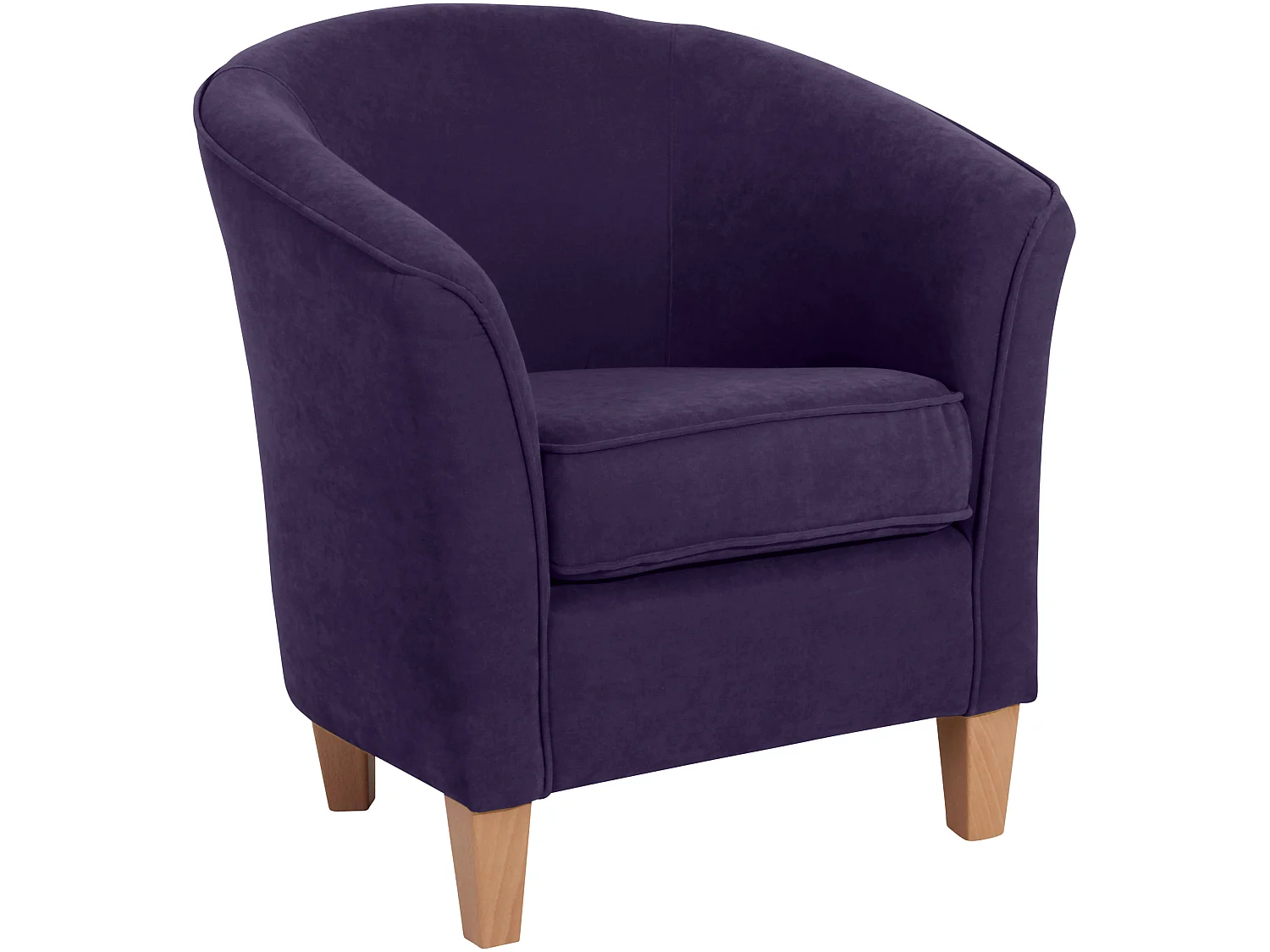 Sessel - Velourstoff - violett - Livia
