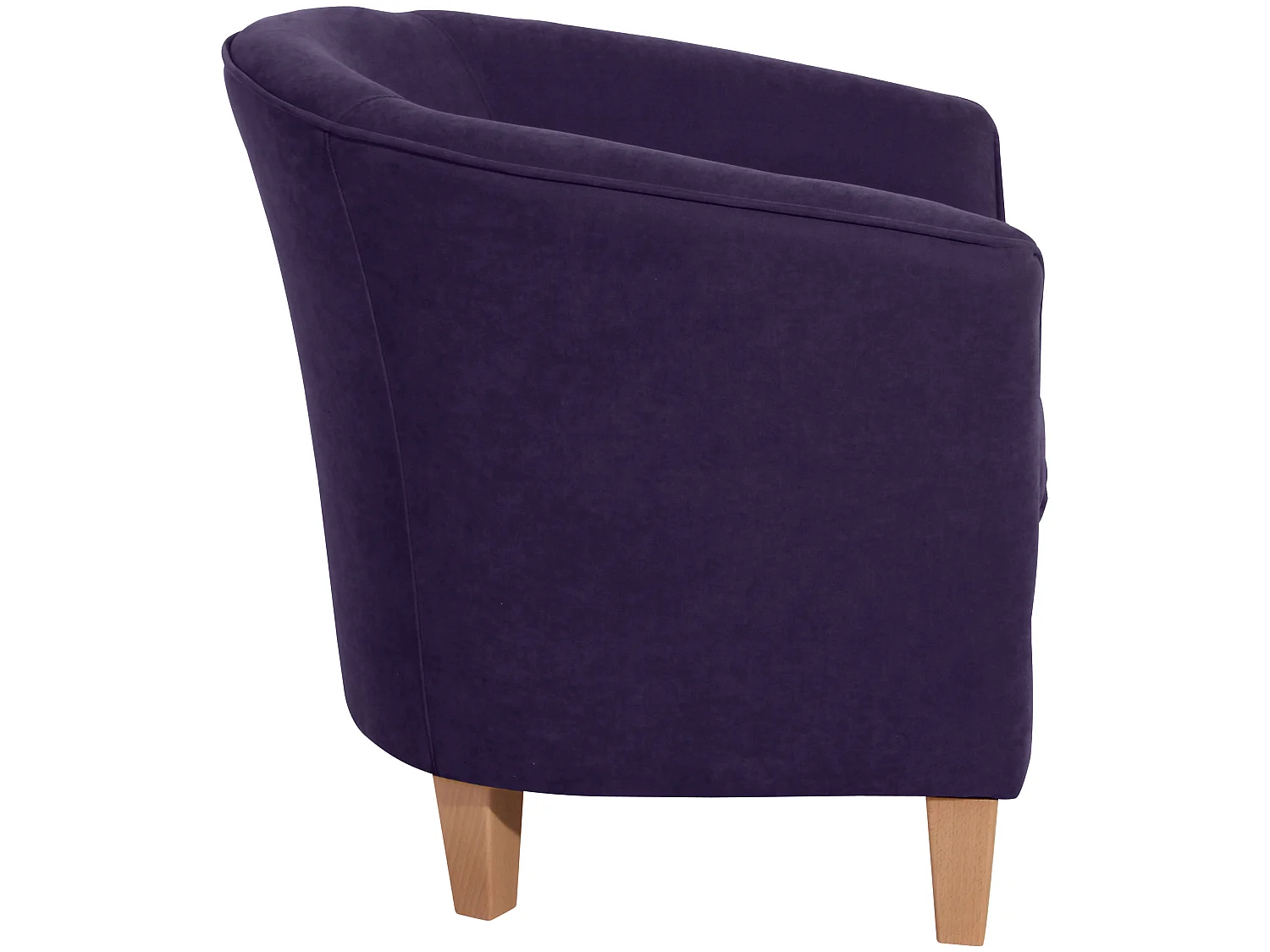 Sessel - Velourstoff - violett - Livia