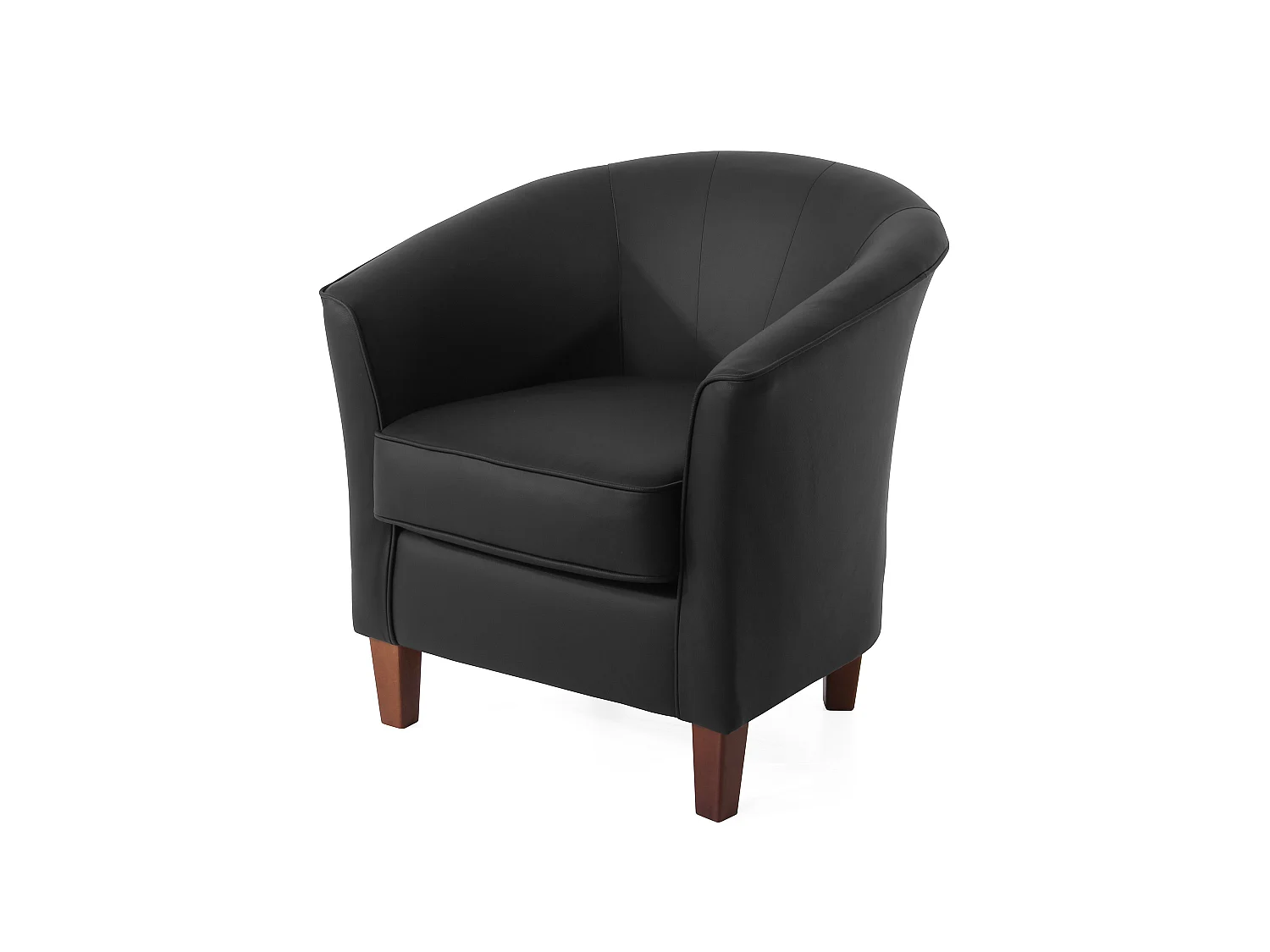 Sessel - pigmentiertes Nappaleder - schwarz - Livia