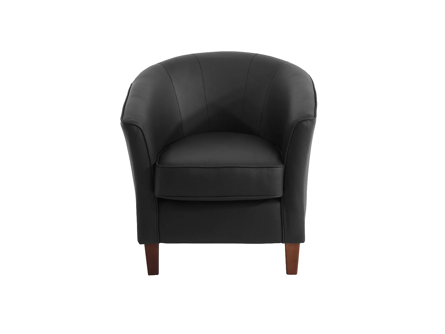 Sessel - pigmentiertes Nappaleder - schwarz - Livia