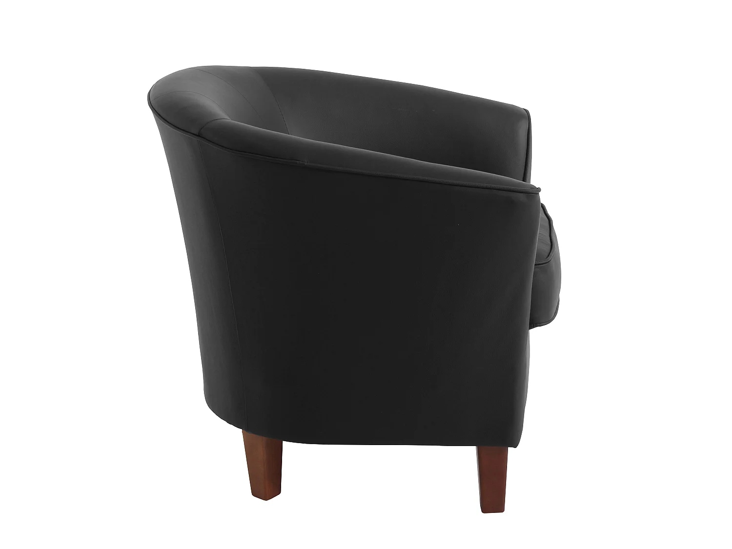 Sessel - pigmentiertes Nappaleder - schwarz - Livia