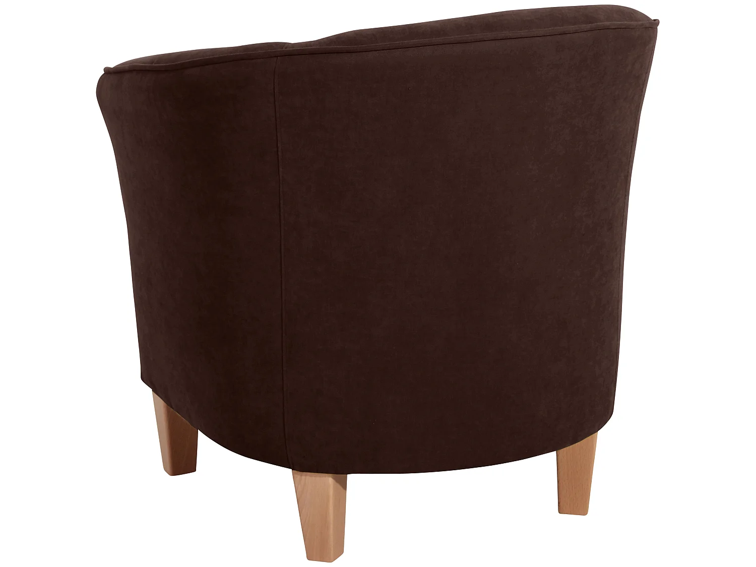 Sessel - Velourstoff - braun - Livia
