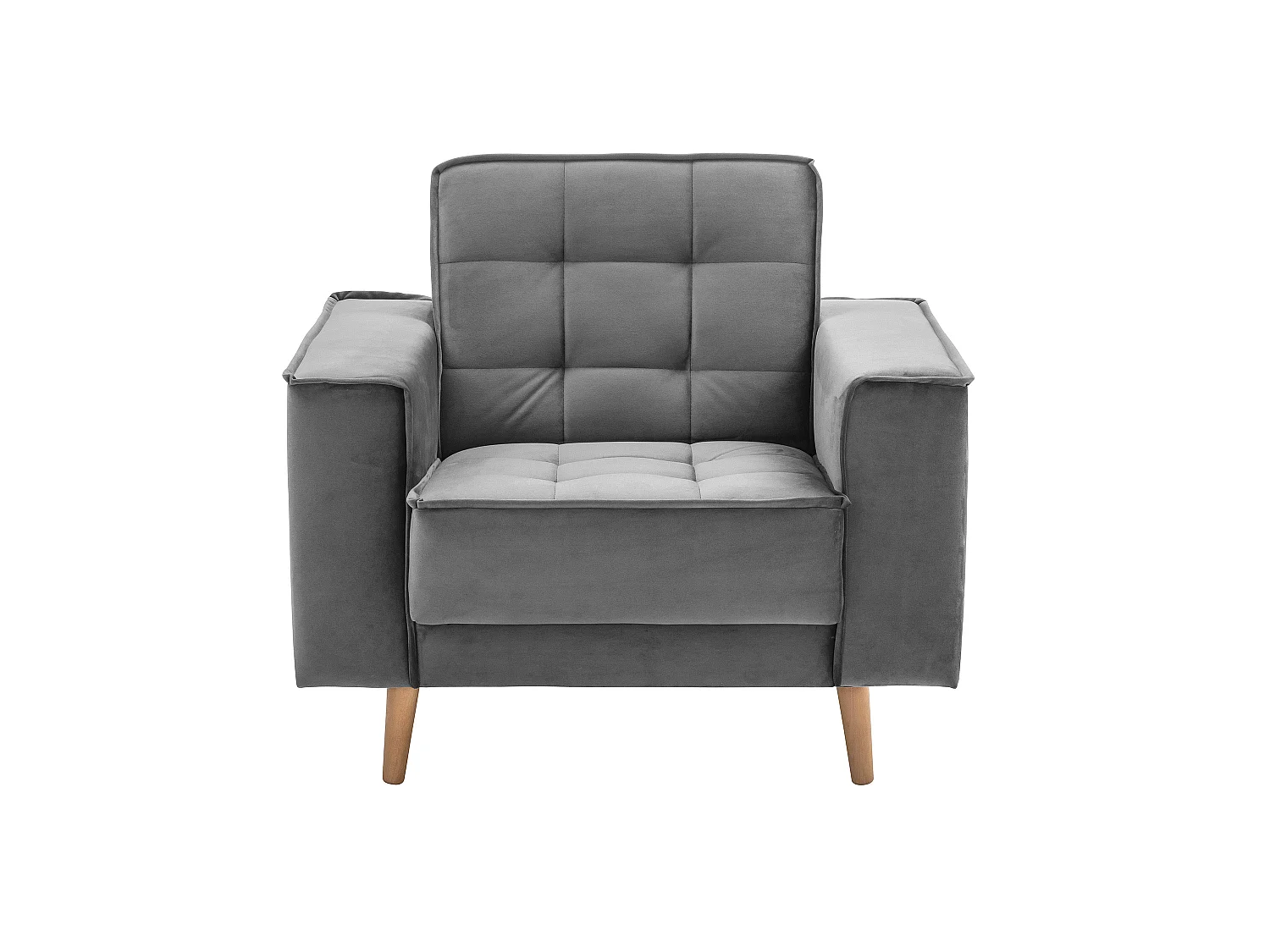 Sessel - Samtvelours - anthrazit - Jolene
