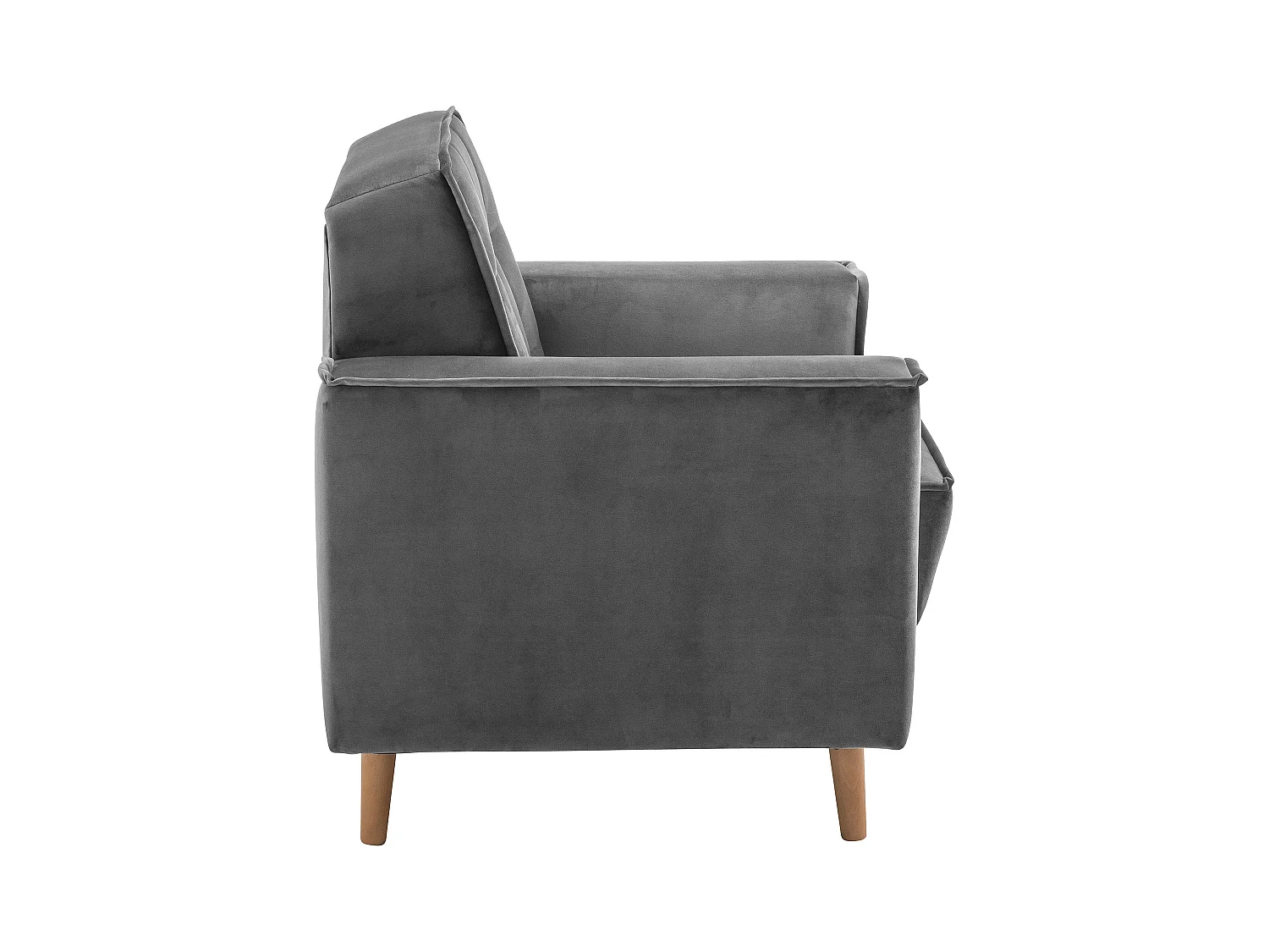Sessel - Samtvelours - anthrazit - Jolene