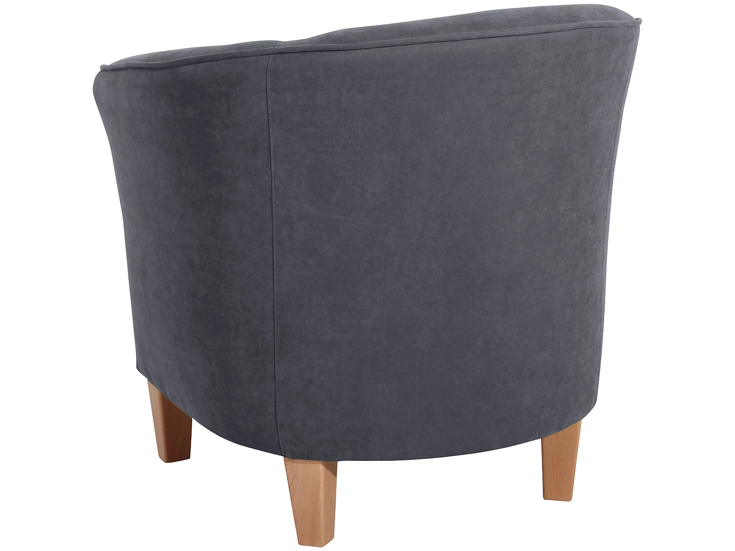Sessel - Velourstoff - anthrazit - Livia