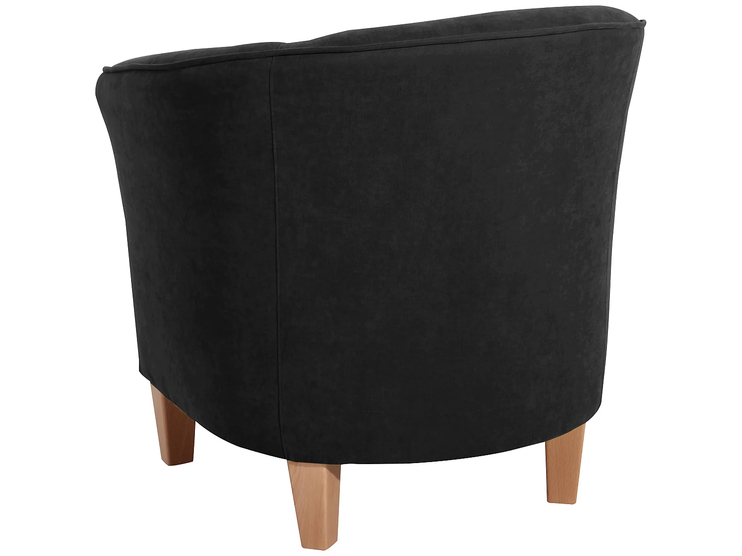 Sessel - Velourstoff - schwarz - Livia