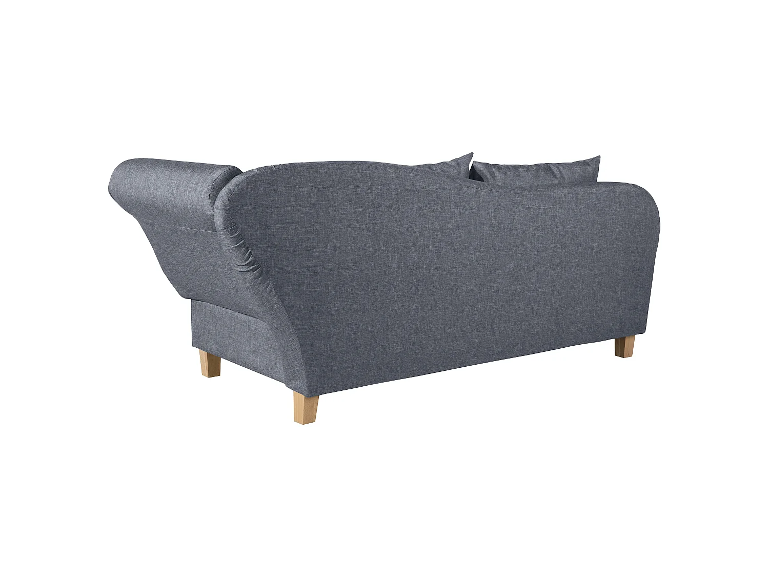 Recamiere mit Armteil rechts klappbar - Flachgewebe - denim - Selma