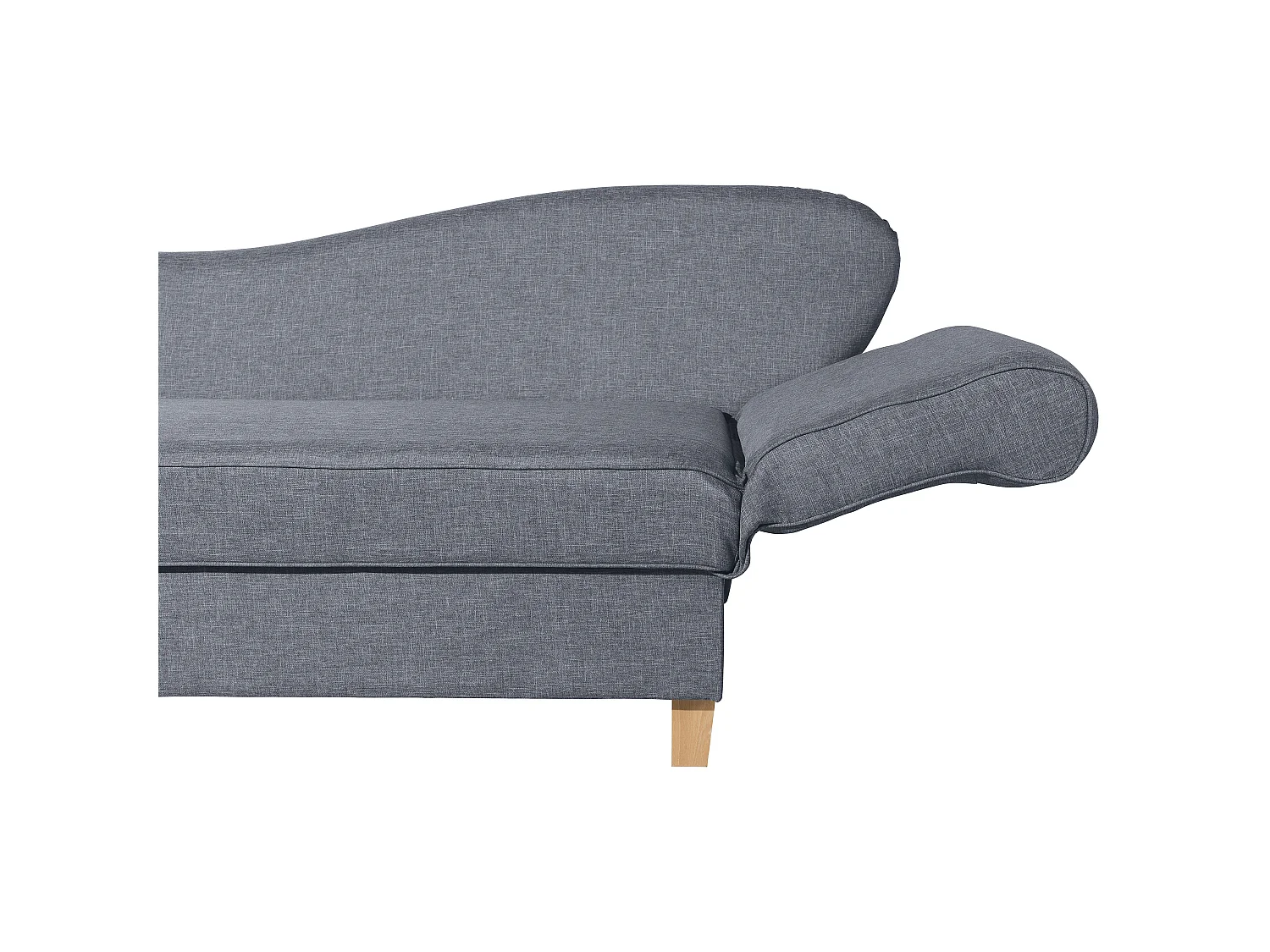 Recamiere mit Armteil rechts klappbar - Flachgewebe - denim - Selma