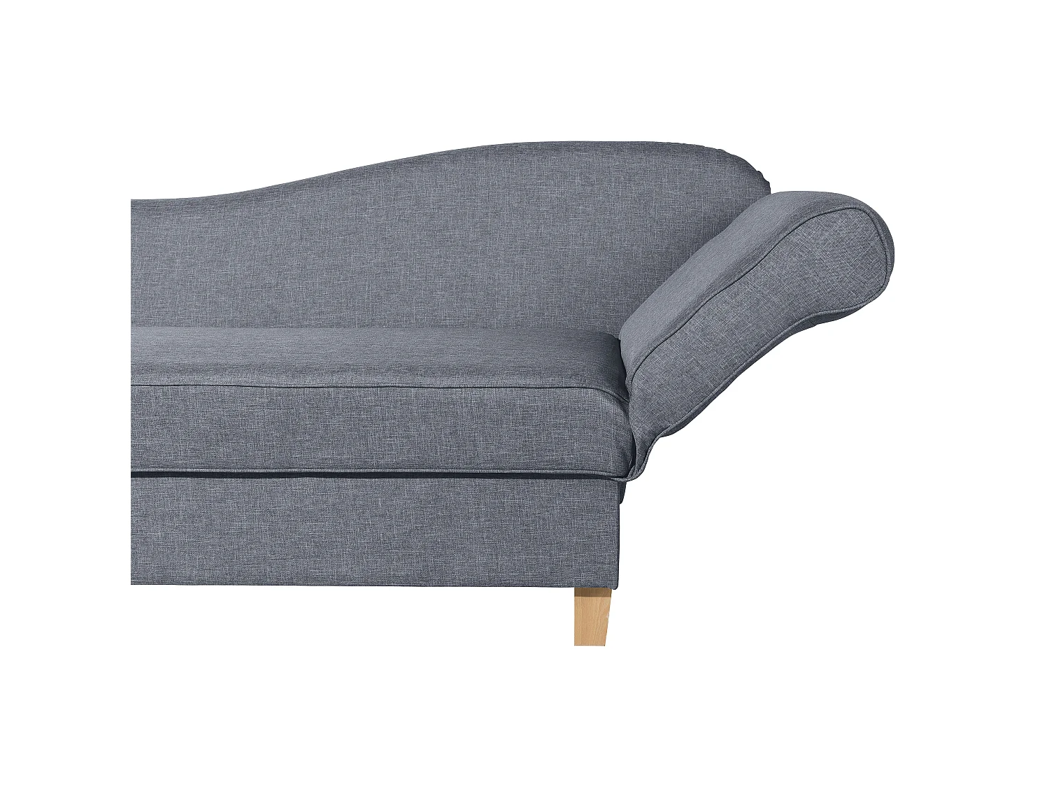 Recamiere mit Armteil rechts klappbar - Flachgewebe - denim - Selma