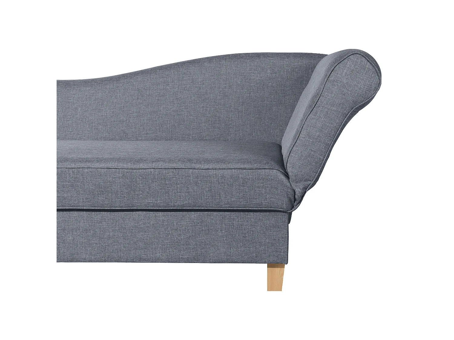 Recamiere mit Armteil rechts klappbar - Flachgewebe - denim - Selma