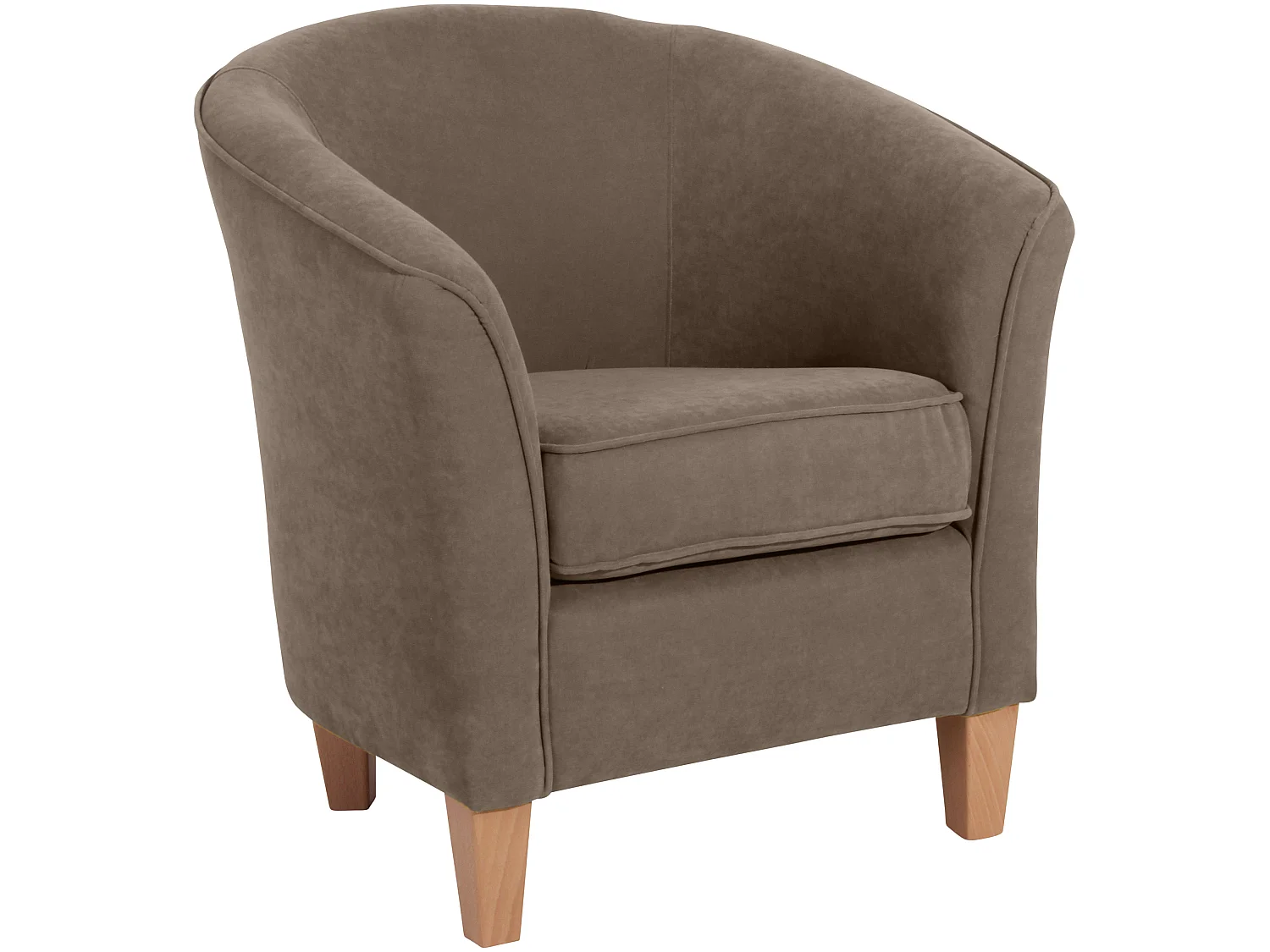 Sessel - Velourstoff - sahara - Livia