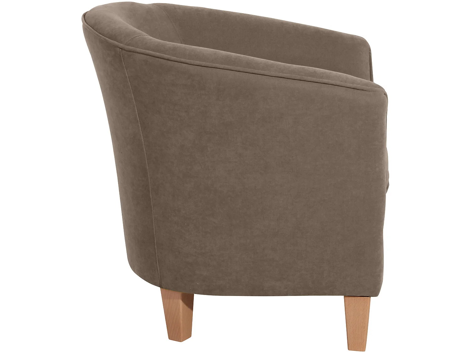 Sessel - Velourstoff - sahara - Livia