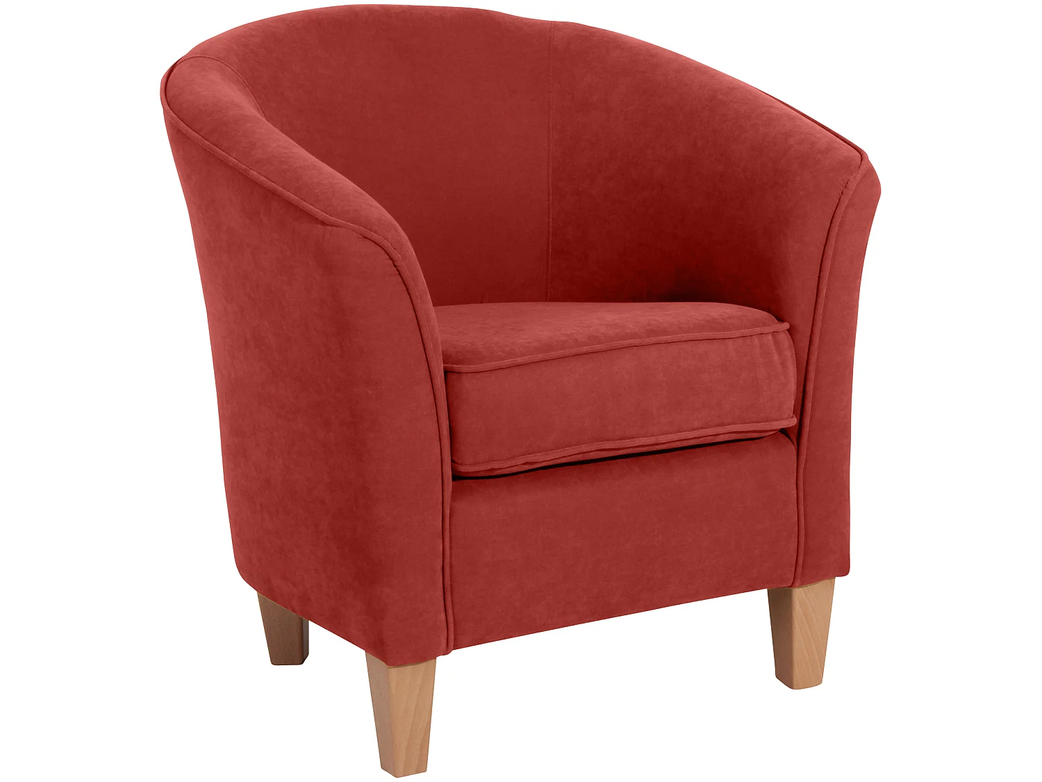Sessel - Velourstoff - terracotta - Livia