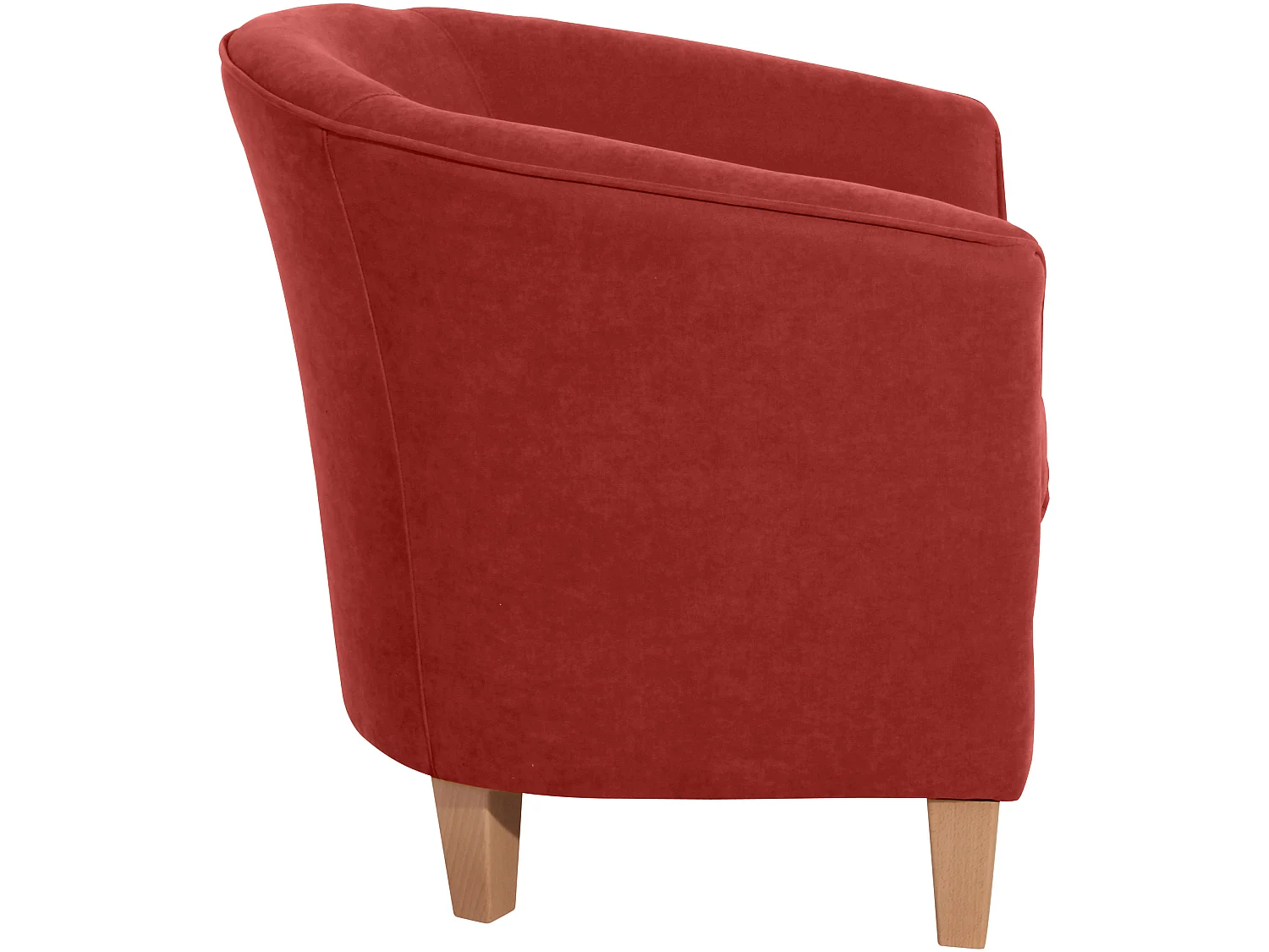 Sessel - Velourstoff - terracotta - Livia
