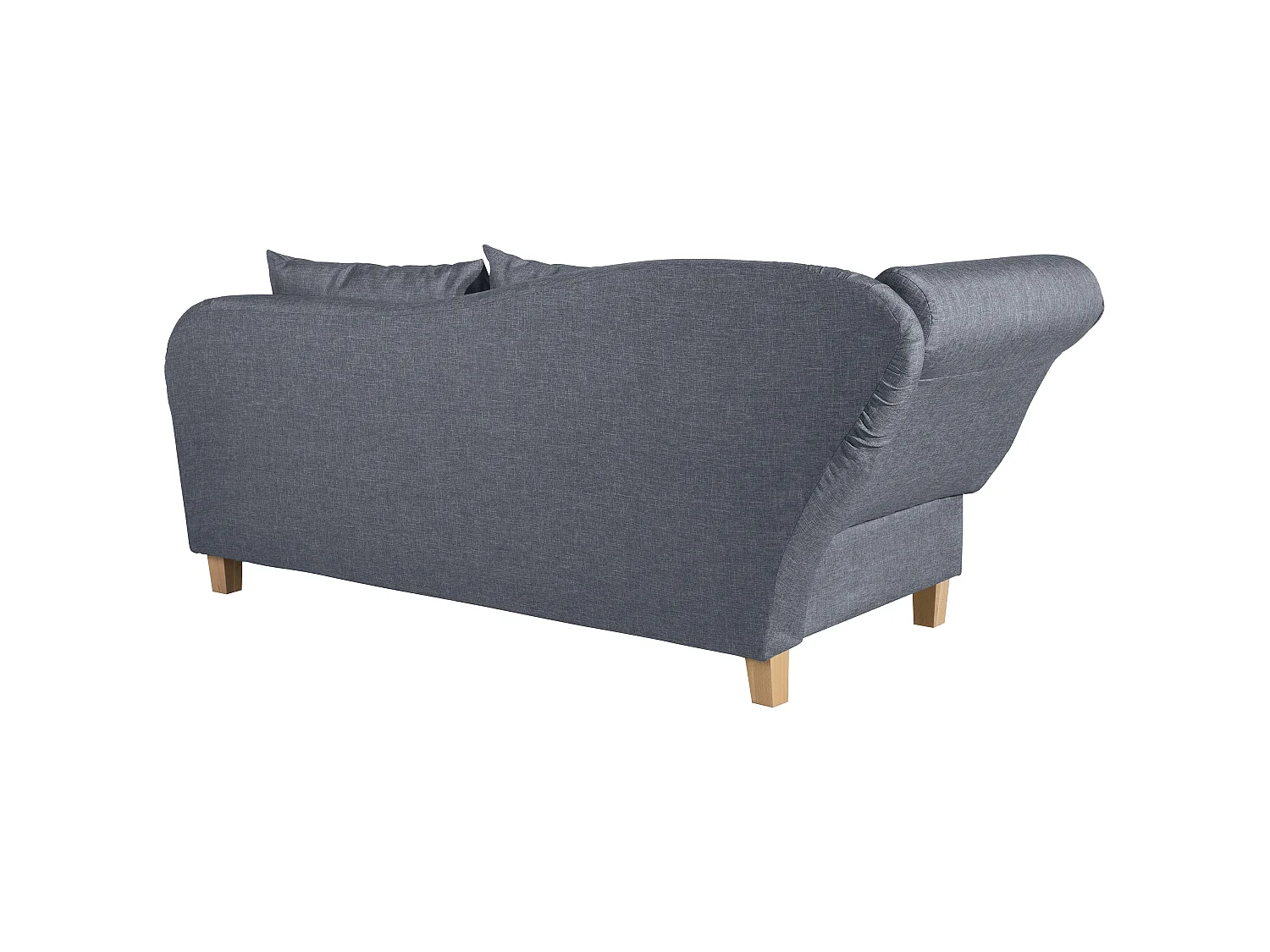 Recamiere mit Armteil links klappbar - Flachgewebe - denim - Selma
