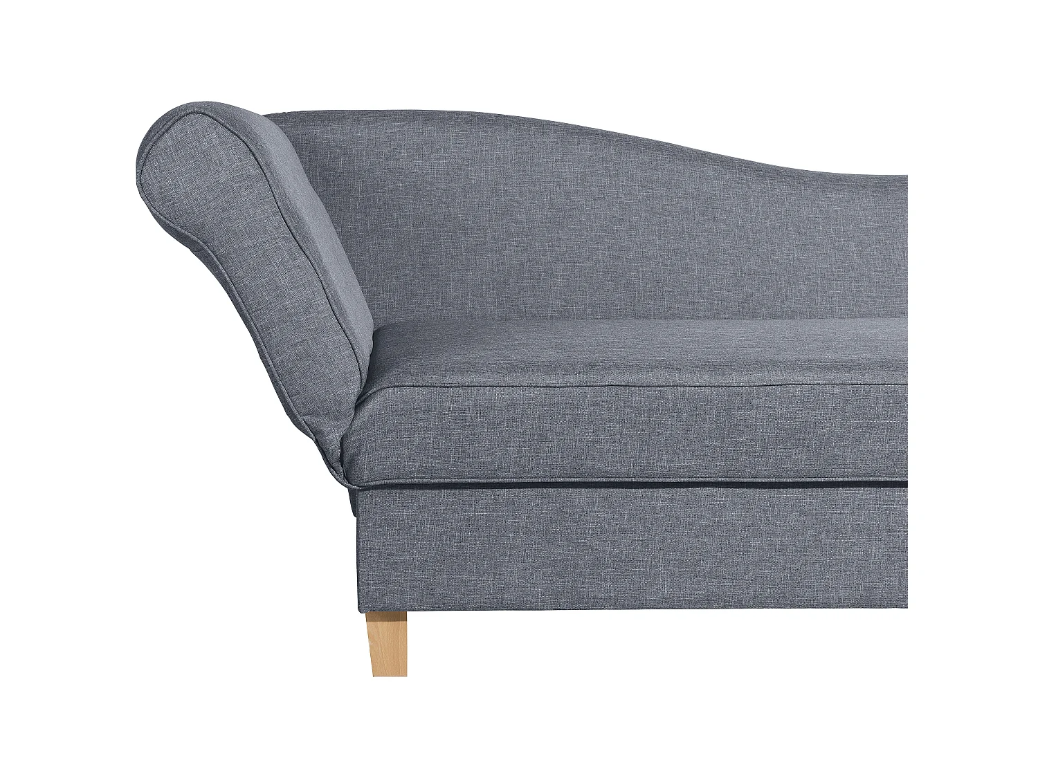 Recamiere mit Armteil links klappbar - Flachgewebe - denim - Selma