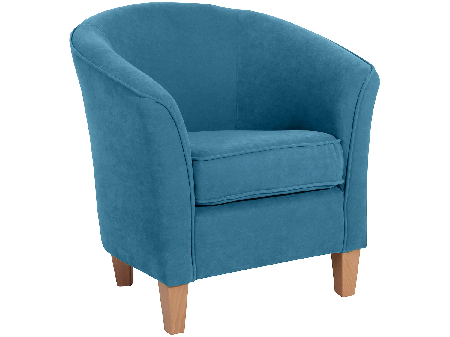 Sessel - Velourstoff - petrol - Livia