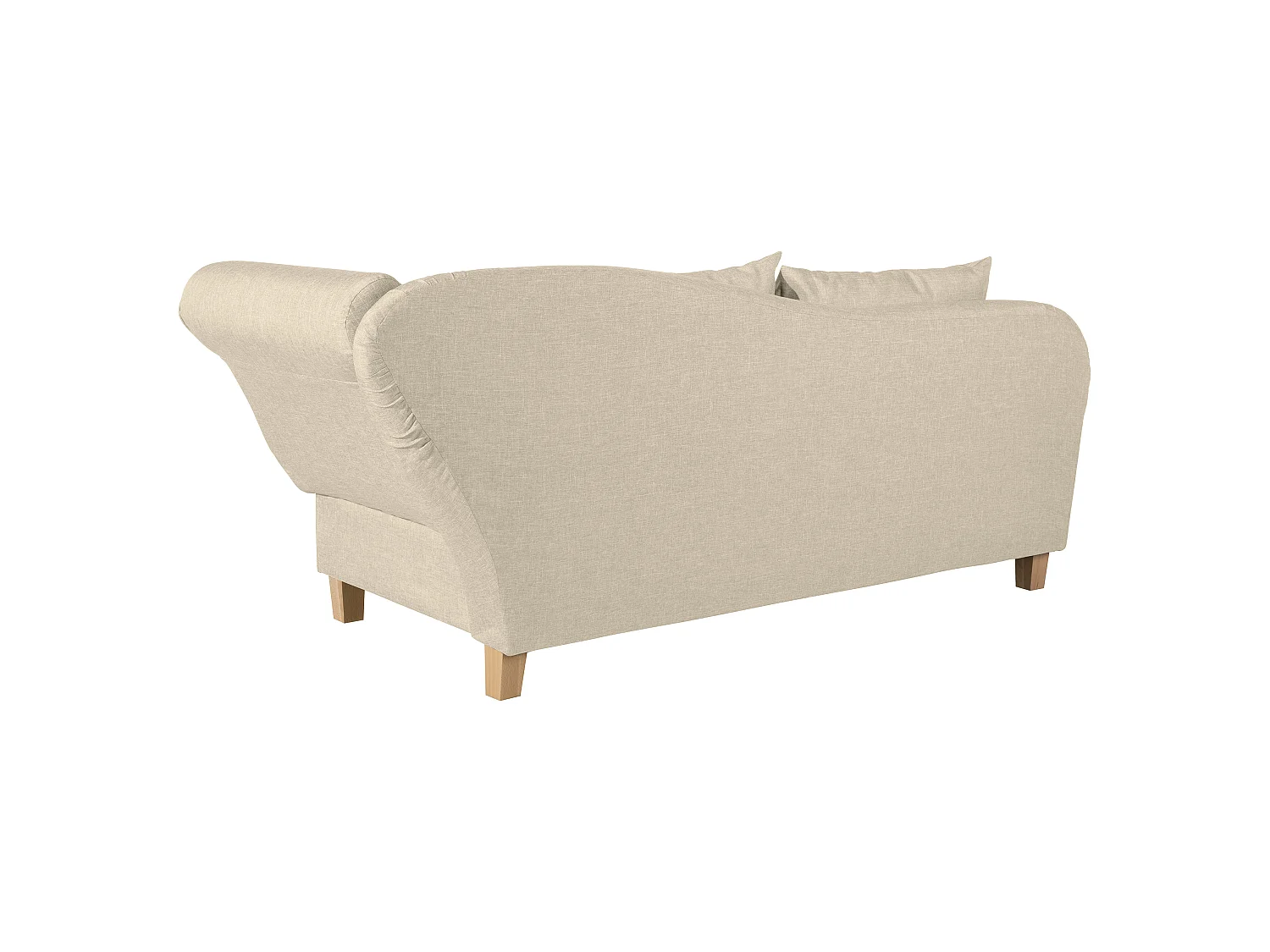 Recamiere mit Armteil rechts klappbar - Flachgewebe - beige - Selma