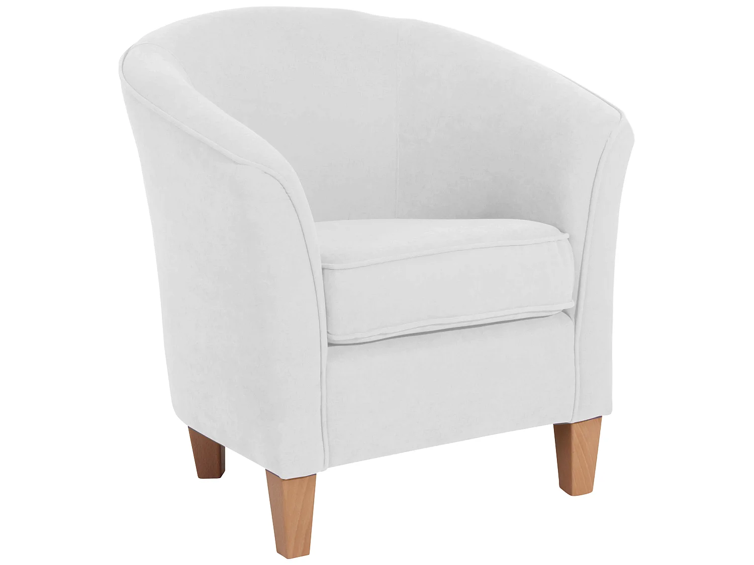 Sessel - Velourstoff - creme - Livia