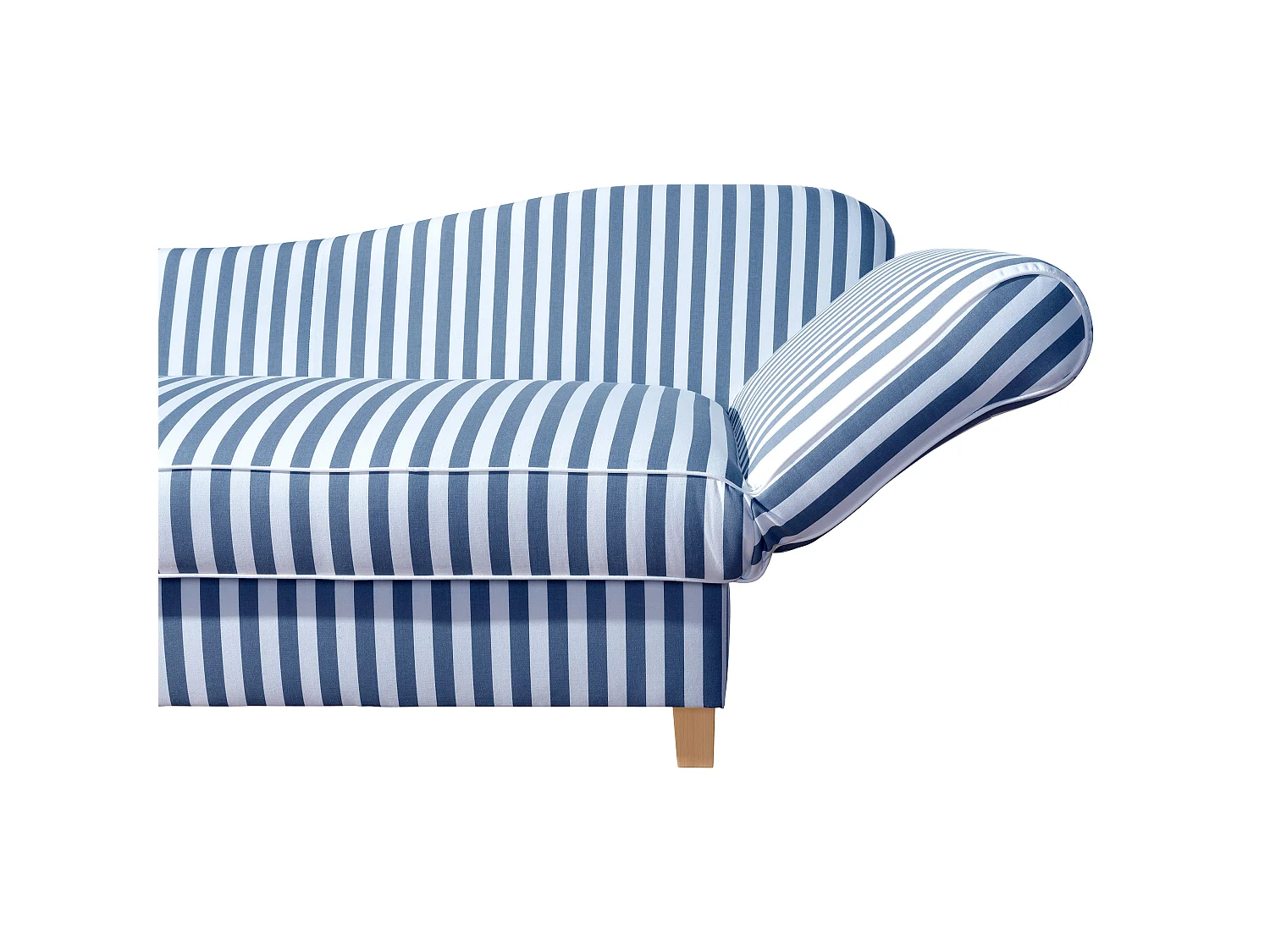 Recamiere mit Armteil rechts klappbar - Flachgewebe - blau - Selma