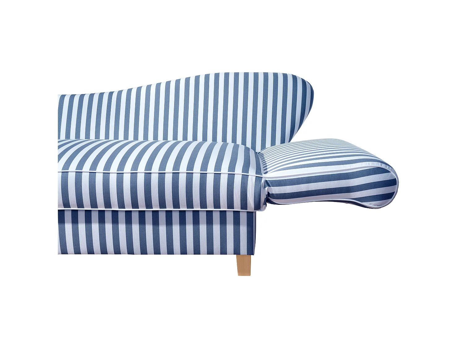 Recamiere mit Armteil rechts klappbar - Flachgewebe - blau - Selma