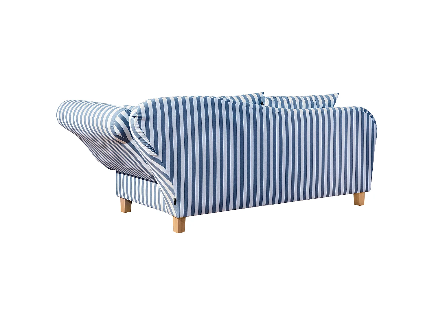 Recamiere mit Armteil rechts klappbar - Flachgewebe - blau - Selma