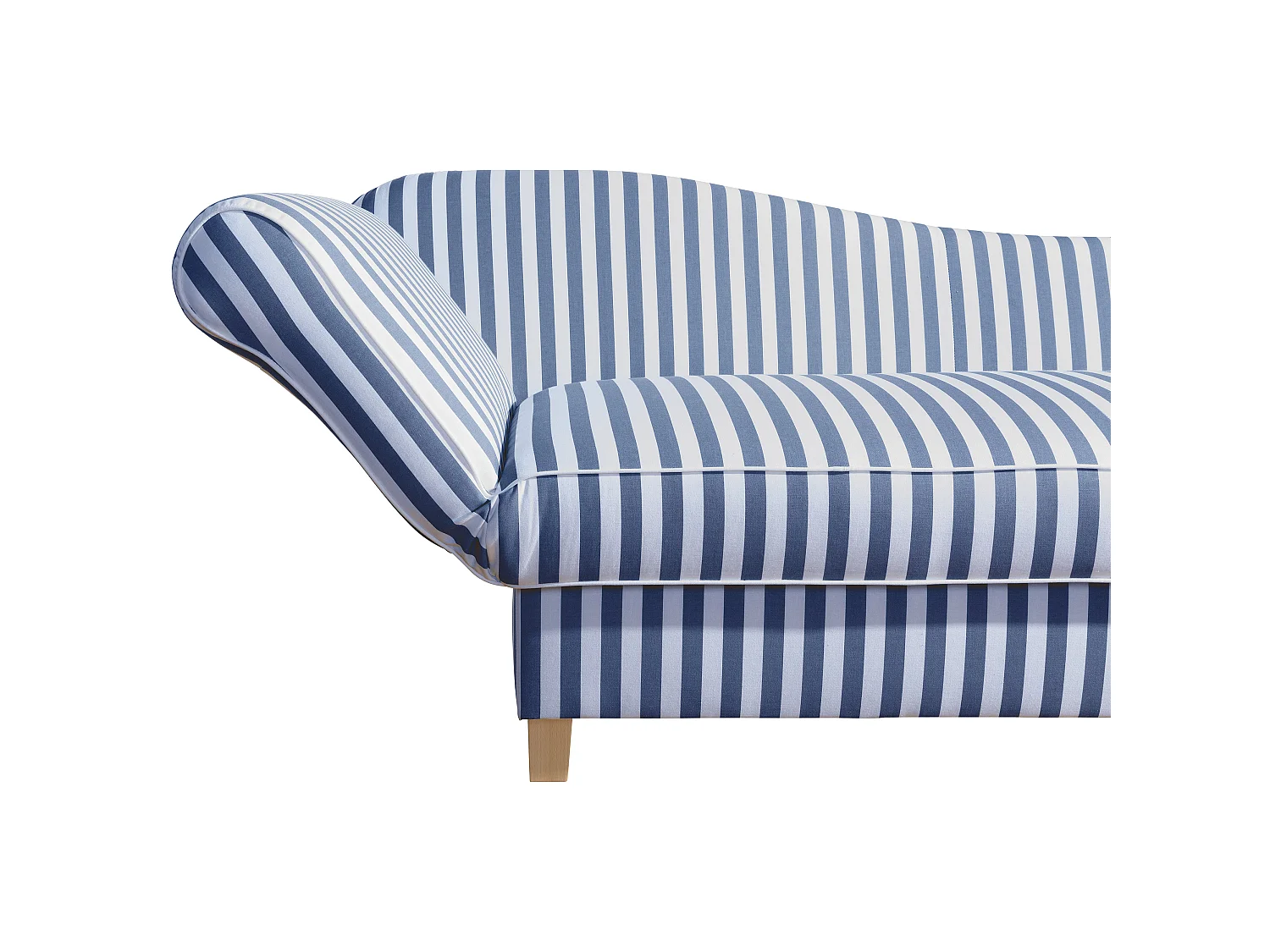 Recamiere mit Armteil links klappbar - Flachgewebe - blau - Selma